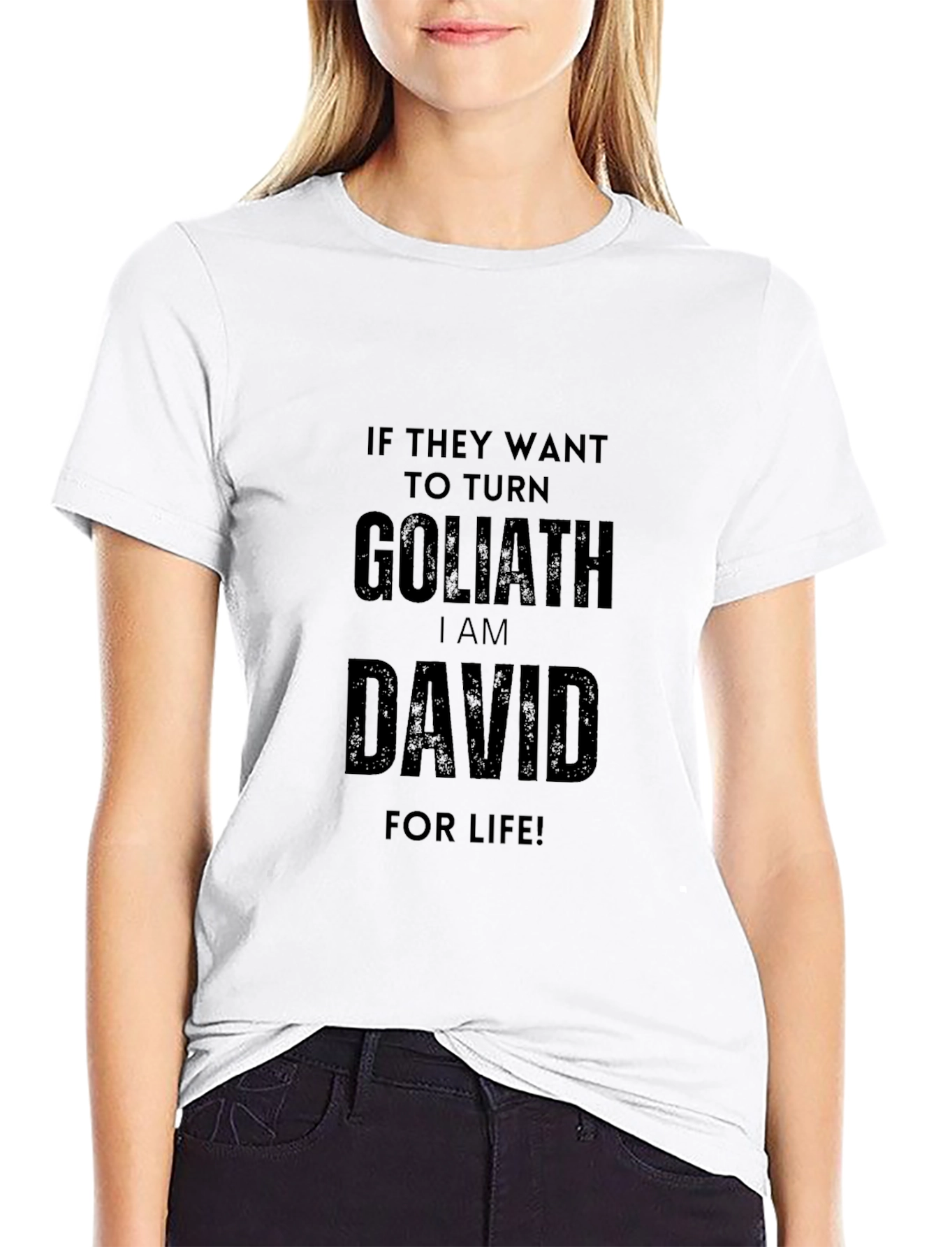 I Am David For Life! Black T-Shirt