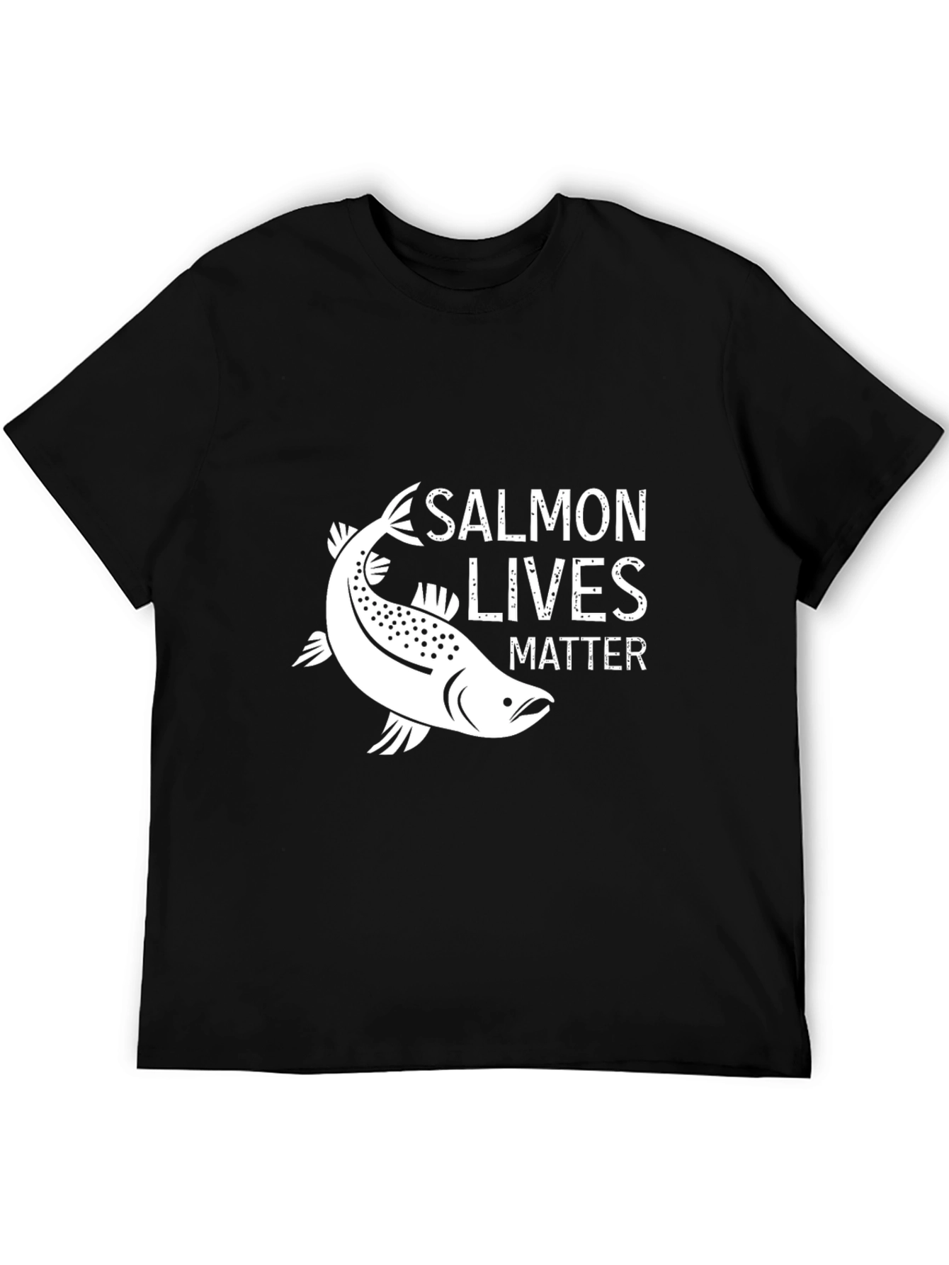 Salmon Lives Matter Graphic Tee - Black