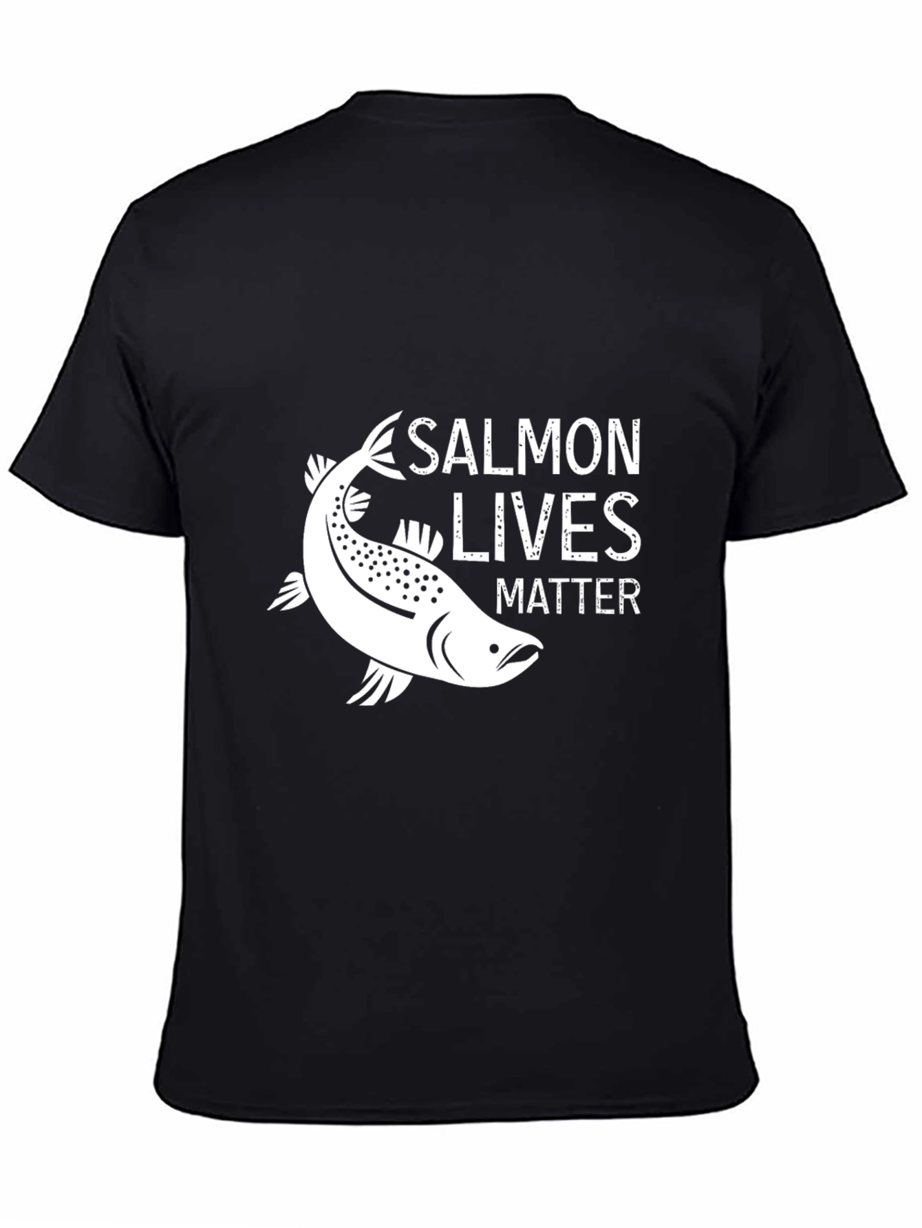 Salmon Lives Matter Graphic Tee - Black