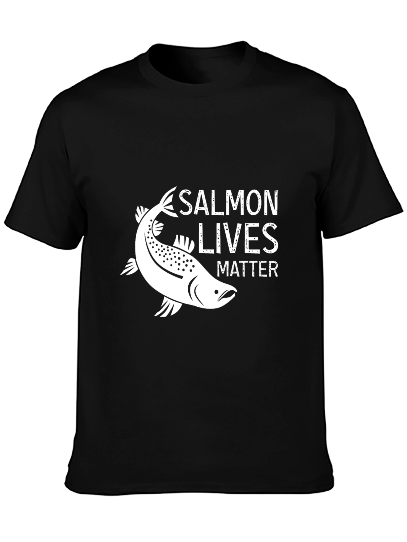 Salmon Lives Matter Graphic Tee - Black
