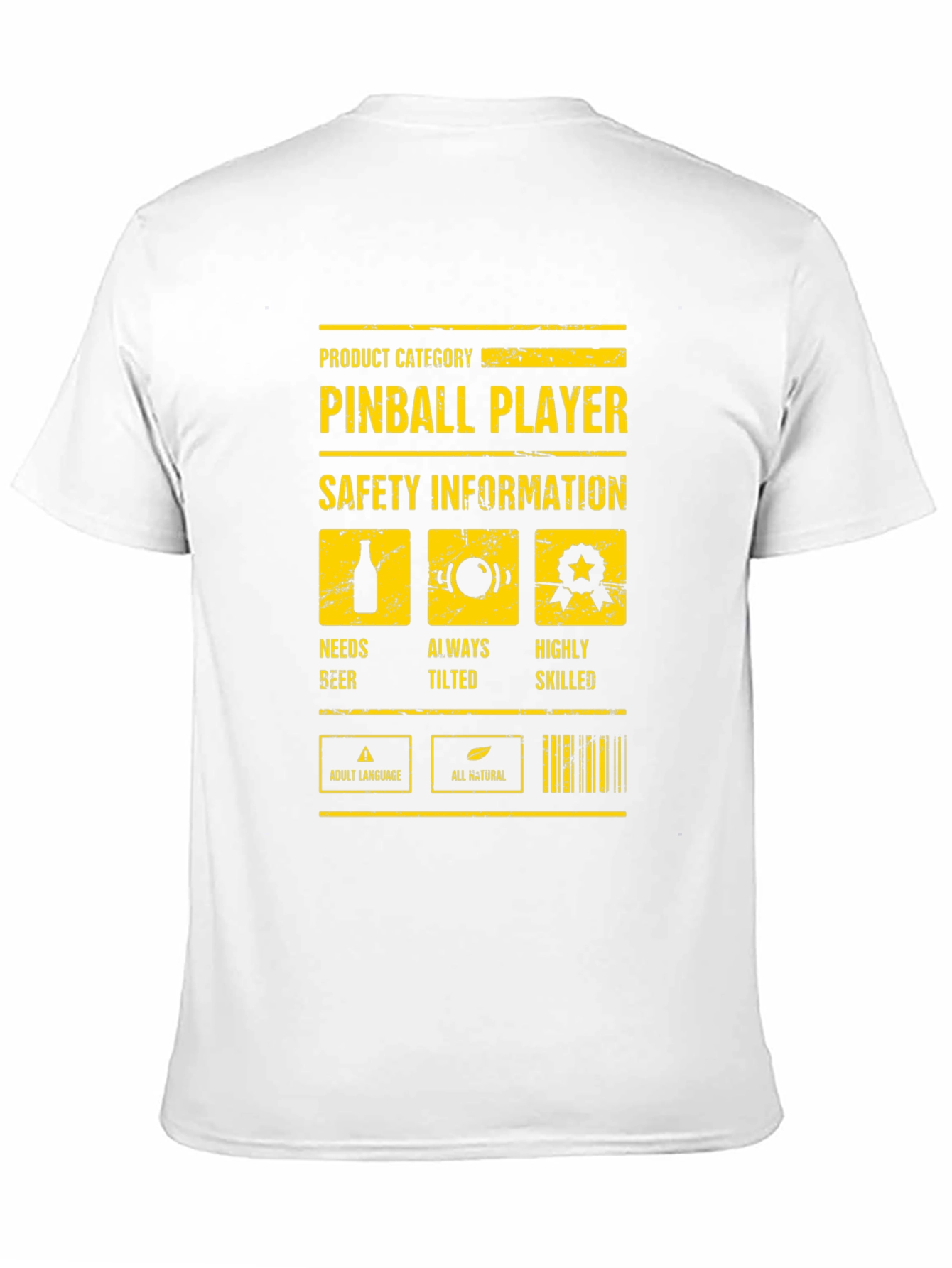 Pinball Player Warning T-Shirt - Funny Graphic Tee