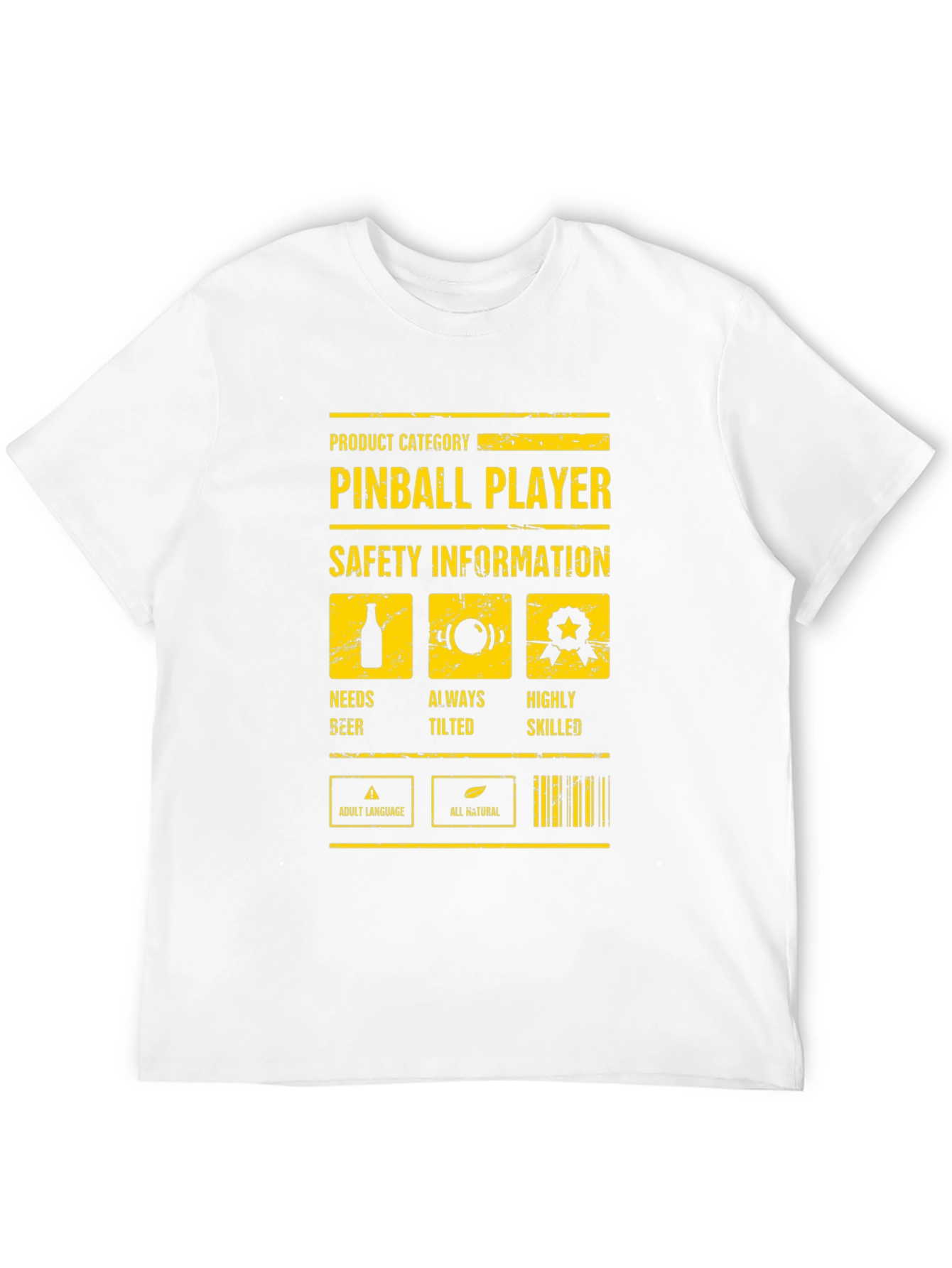 Pinball Player Warning T-Shirt - Funny Graphic Tee