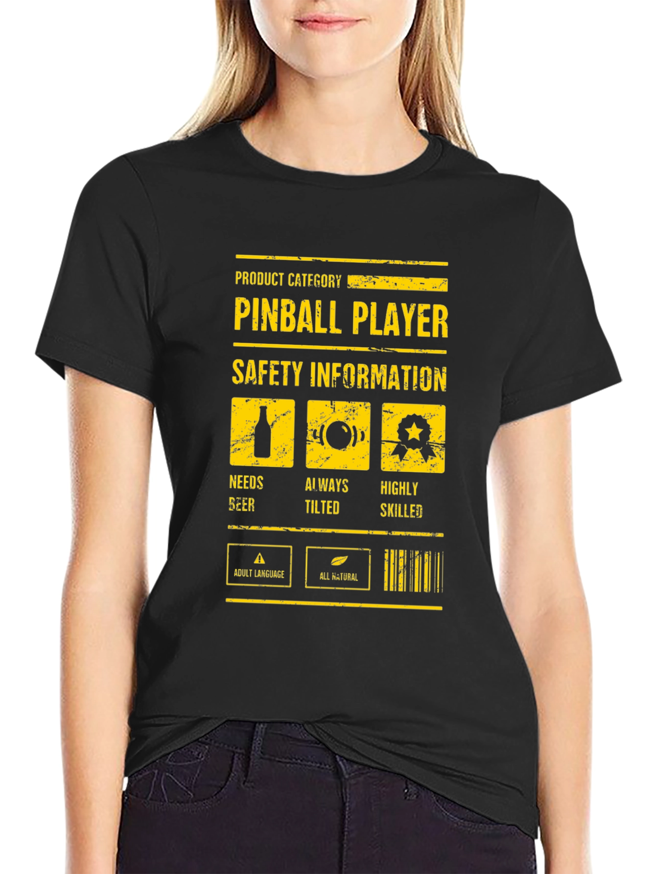 Pinball Player Warning T-Shirt - Funny Graphic Tee
