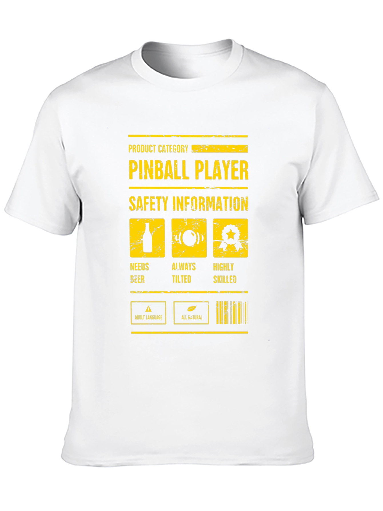 Pinball Player Warning T-Shirt - Funny Graphic Tee