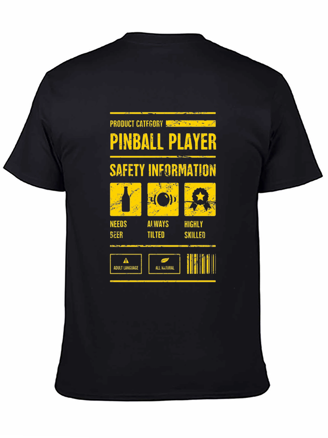 Pinball Player Warning T-Shirt - Funny Graphic Tee