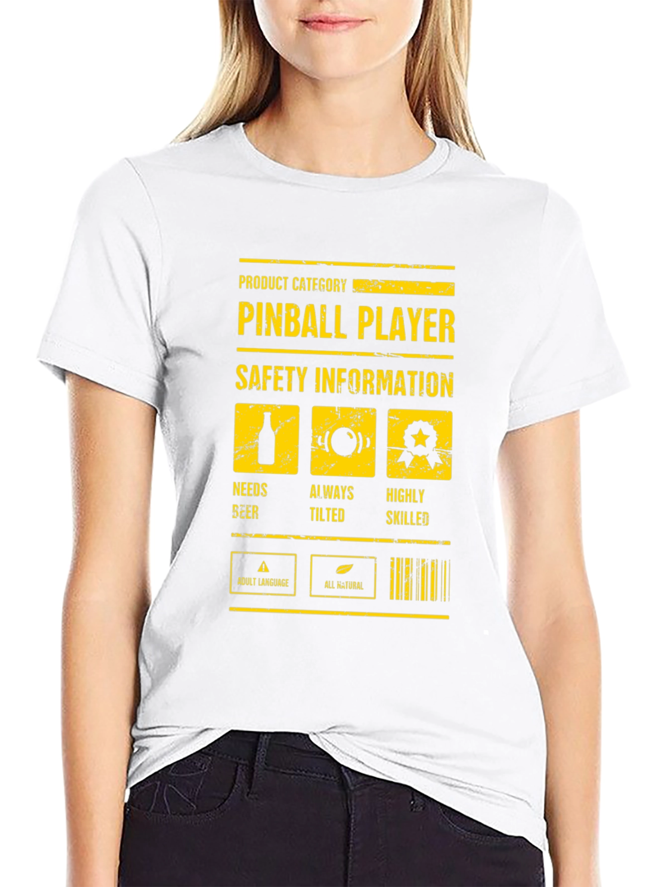 Pinball Player Warning T-Shirt - Funny Graphic Tee