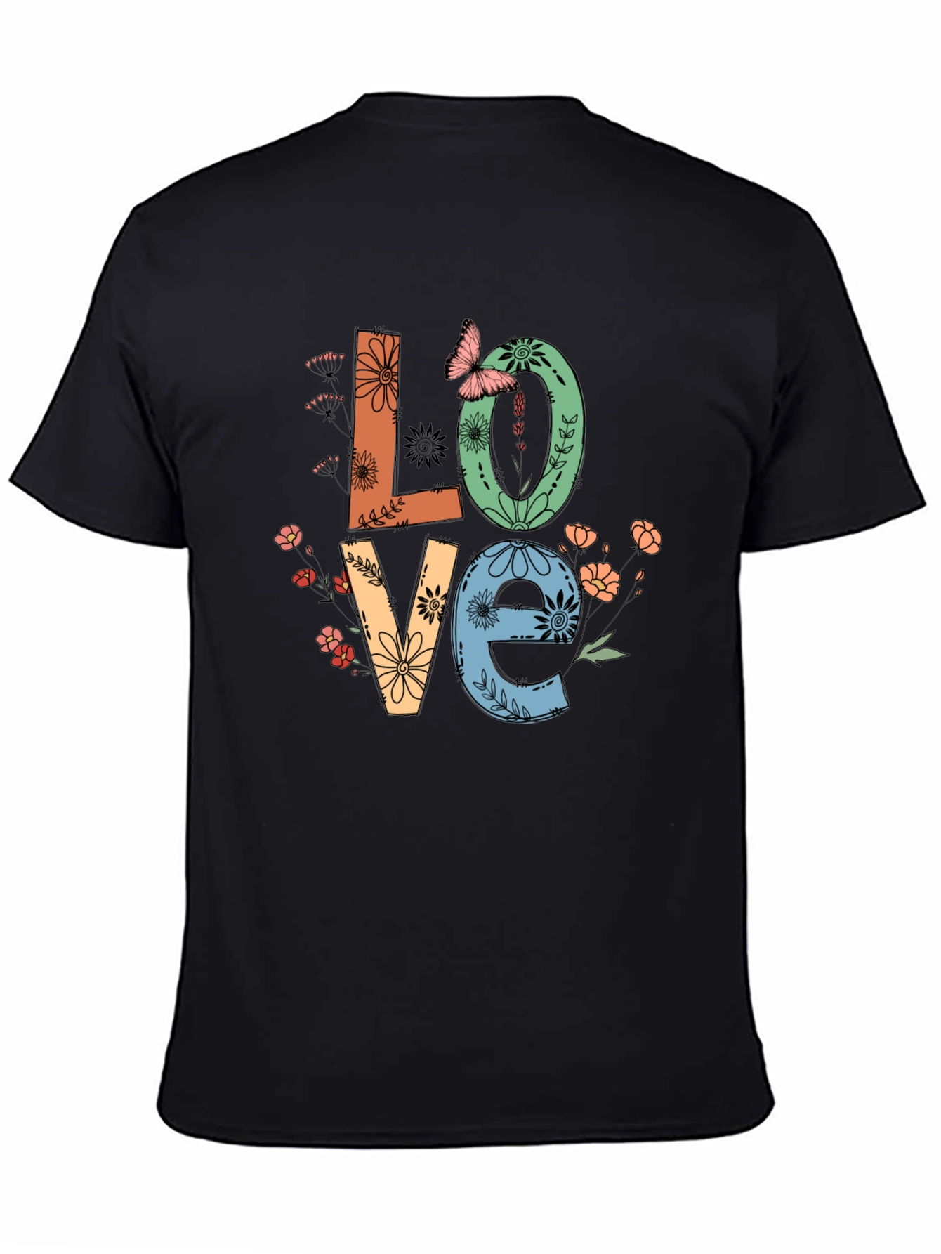 Floral Love Graphic Tee - Stylish Unisex T-Shirt
