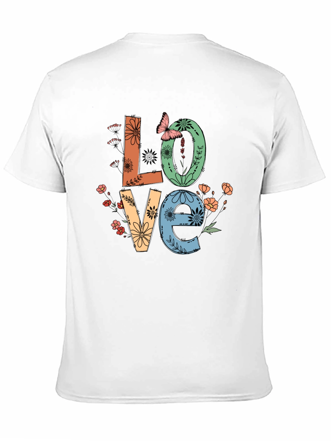 Floral Love Graphic Tee - Stylish Unisex T-Shirt