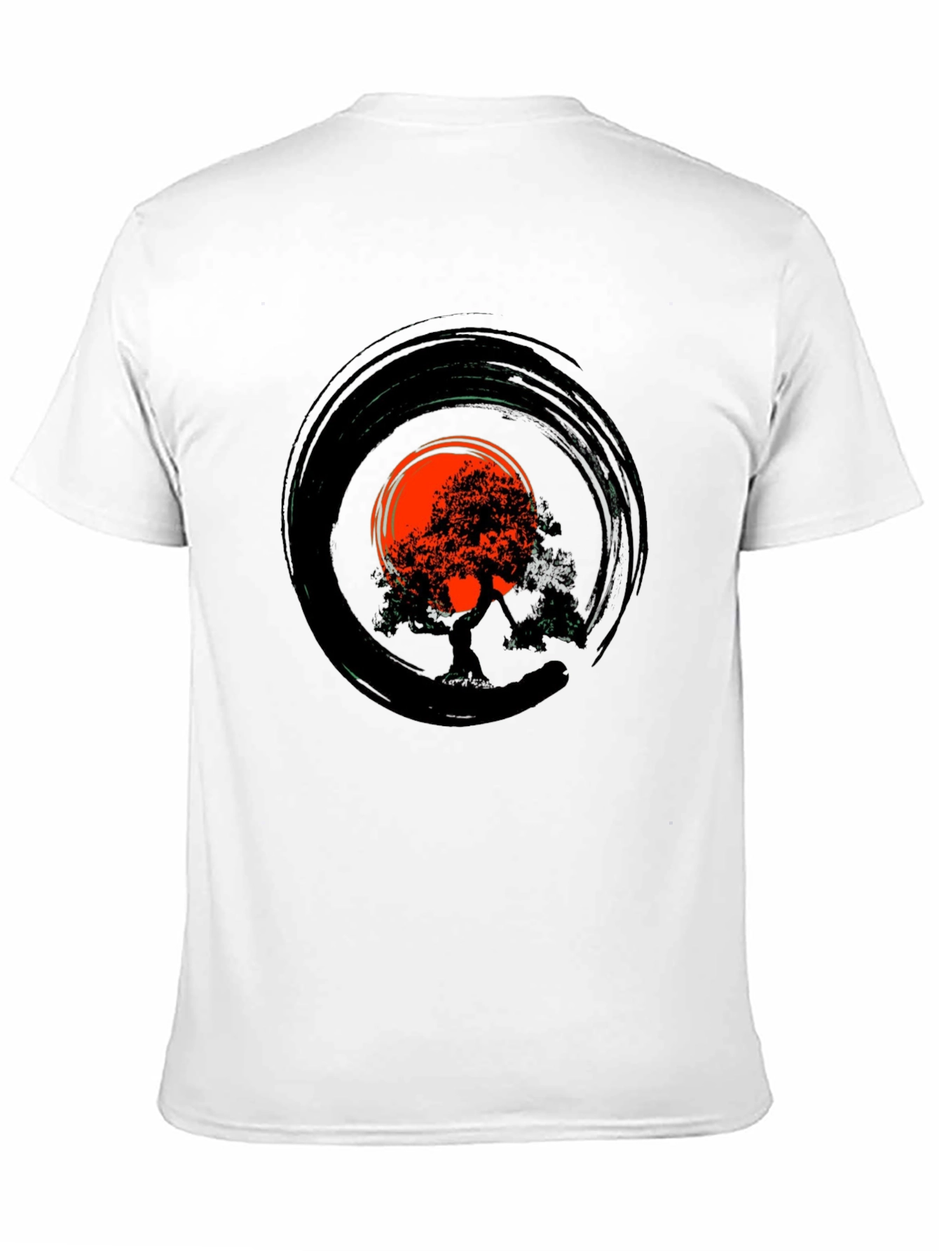 Zen Tree Circle Graphic Tee - Black