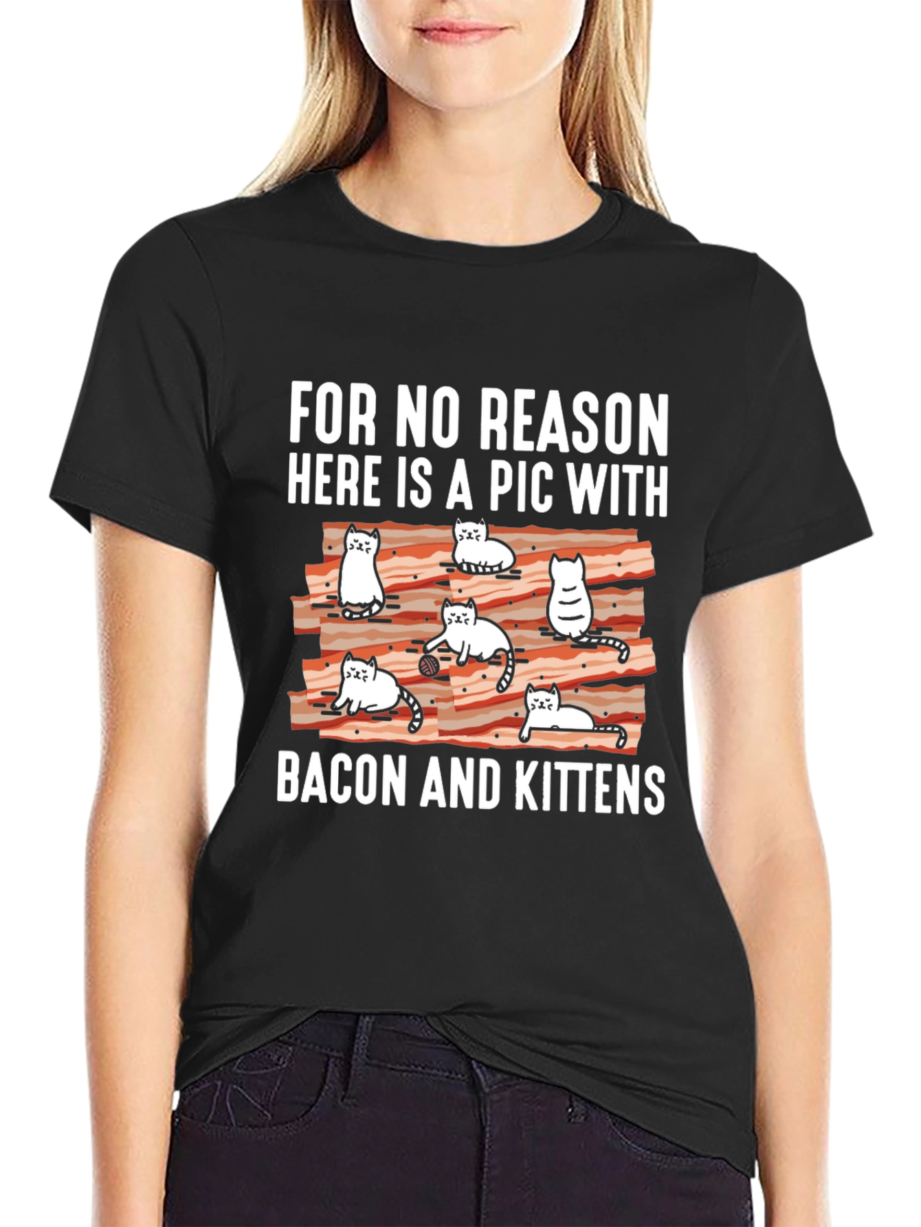 Bacon and Kittens T-Shirt Graphic Tee