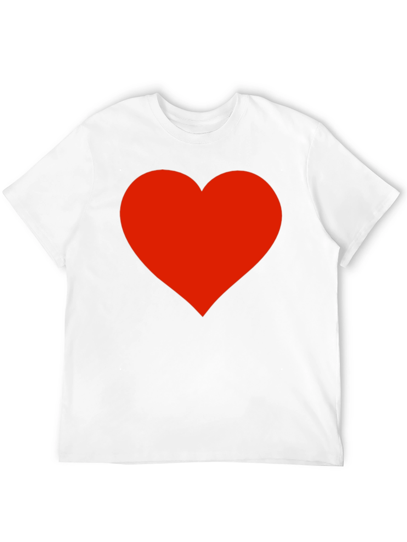 Black T-Shirt with Red Heart Graphic