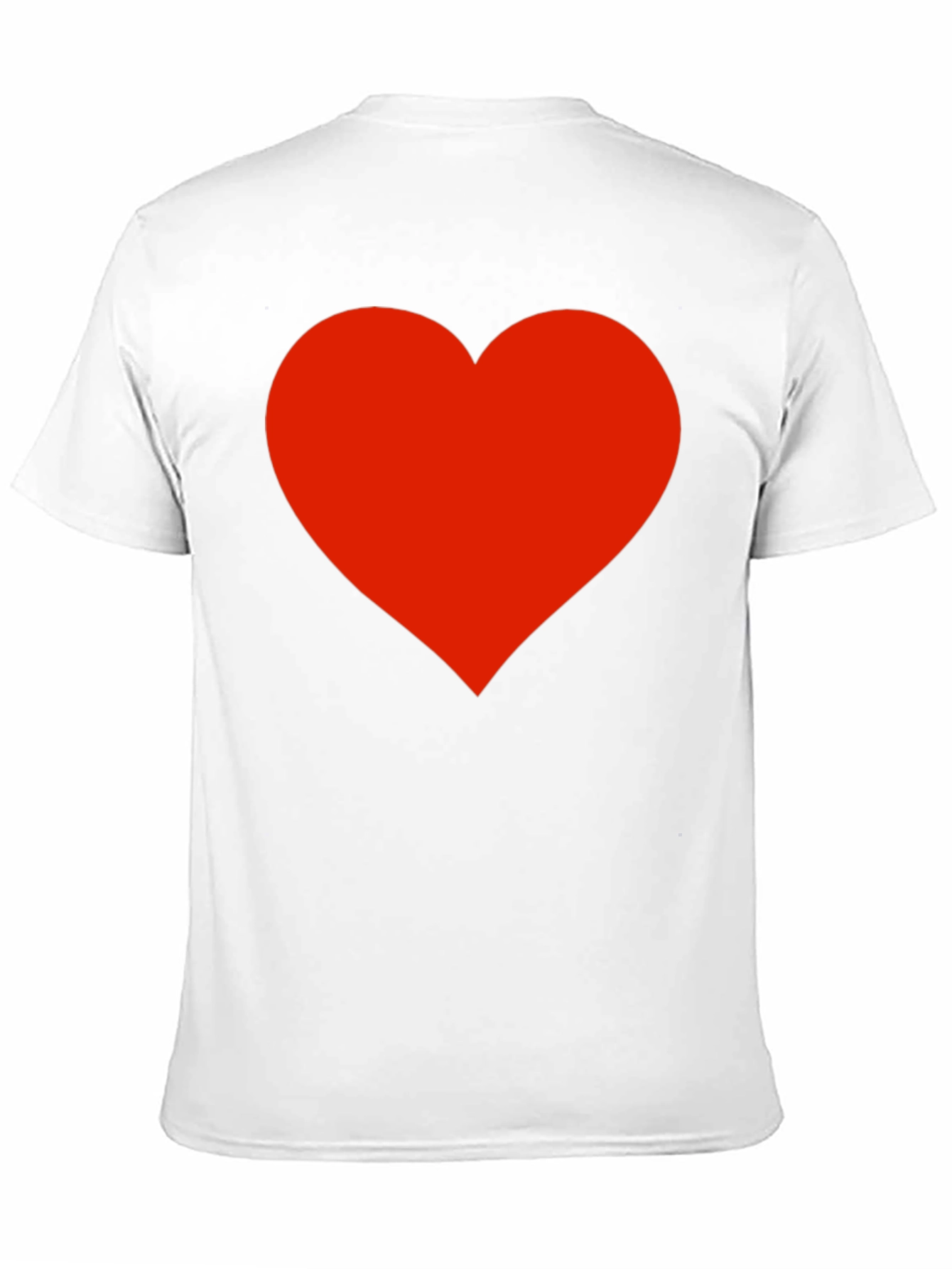 Black T-Shirt with Red Heart Graphic