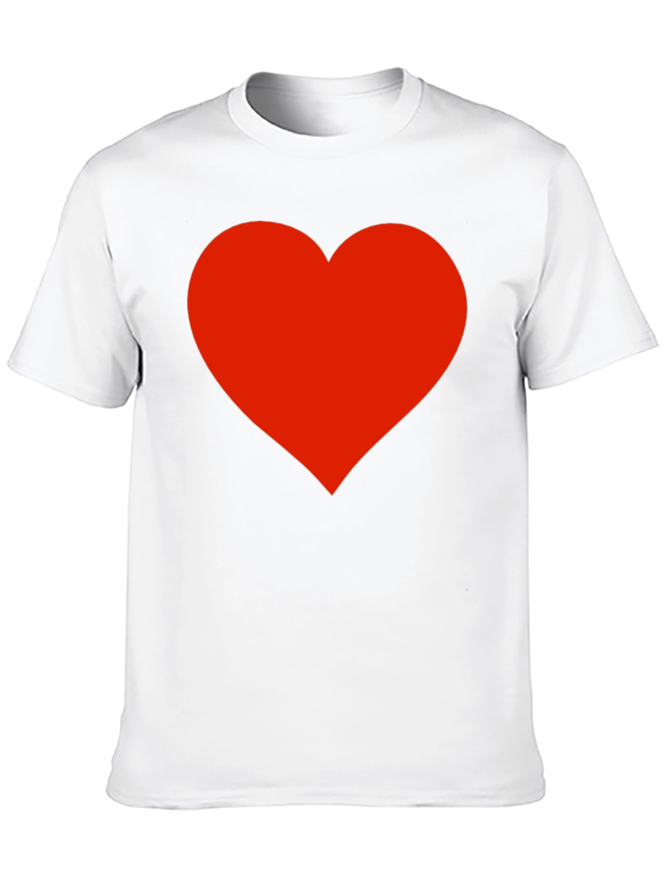 Black T-Shirt with Red Heart Graphic