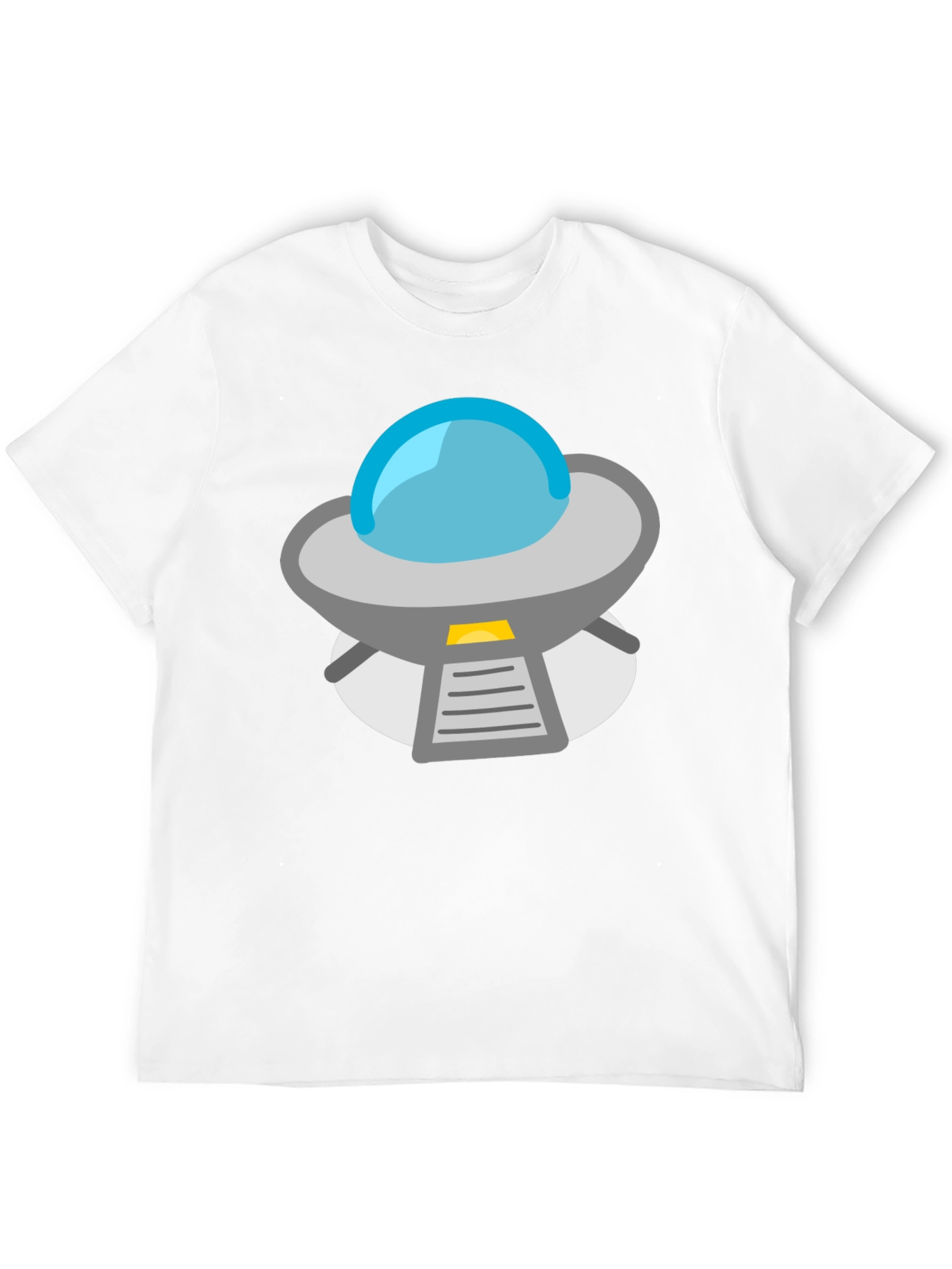 UFO Graphic T-Shirt - Black Short Sleeve Casual