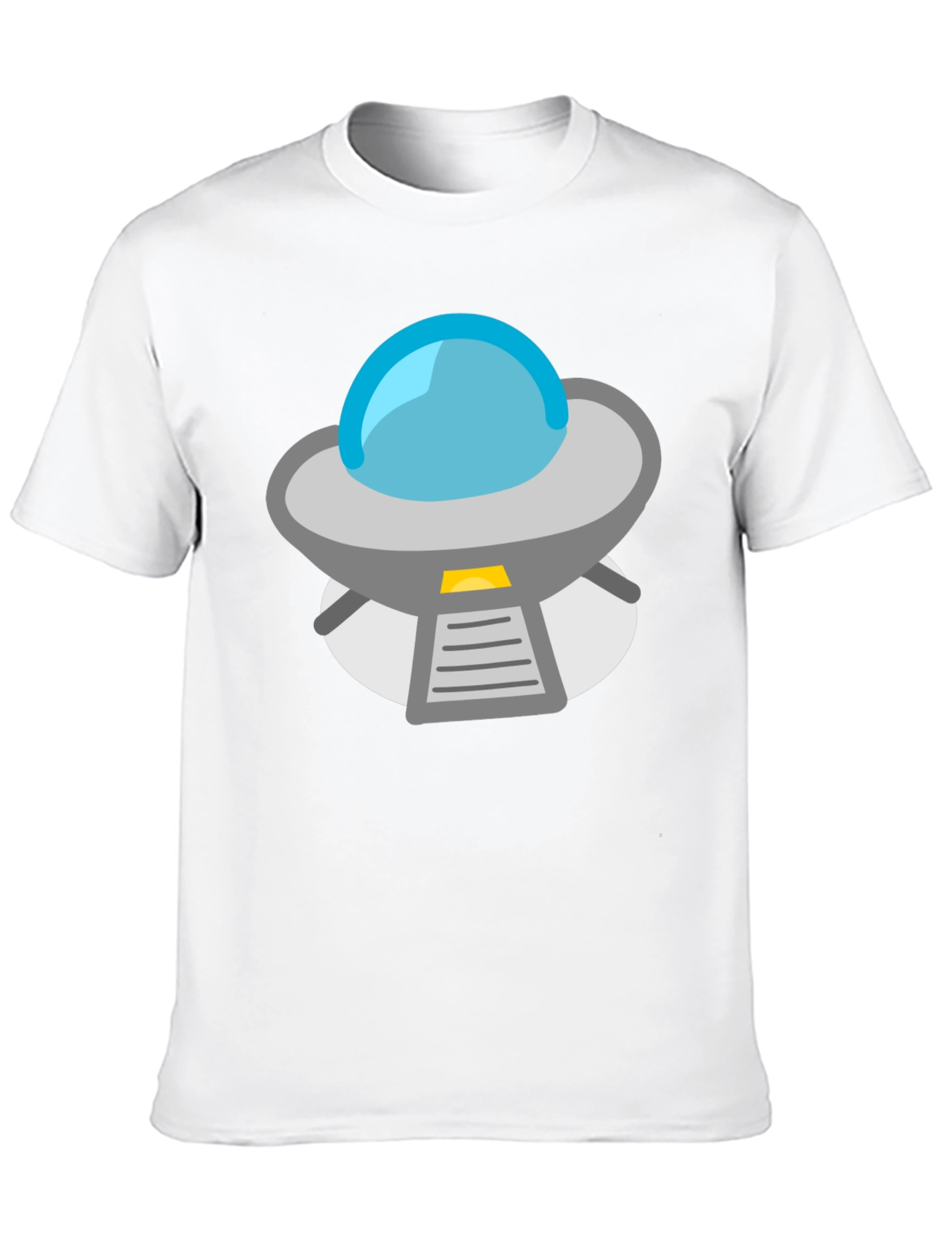 UFO Graphic T-Shirt - Black Short Sleeve Casual