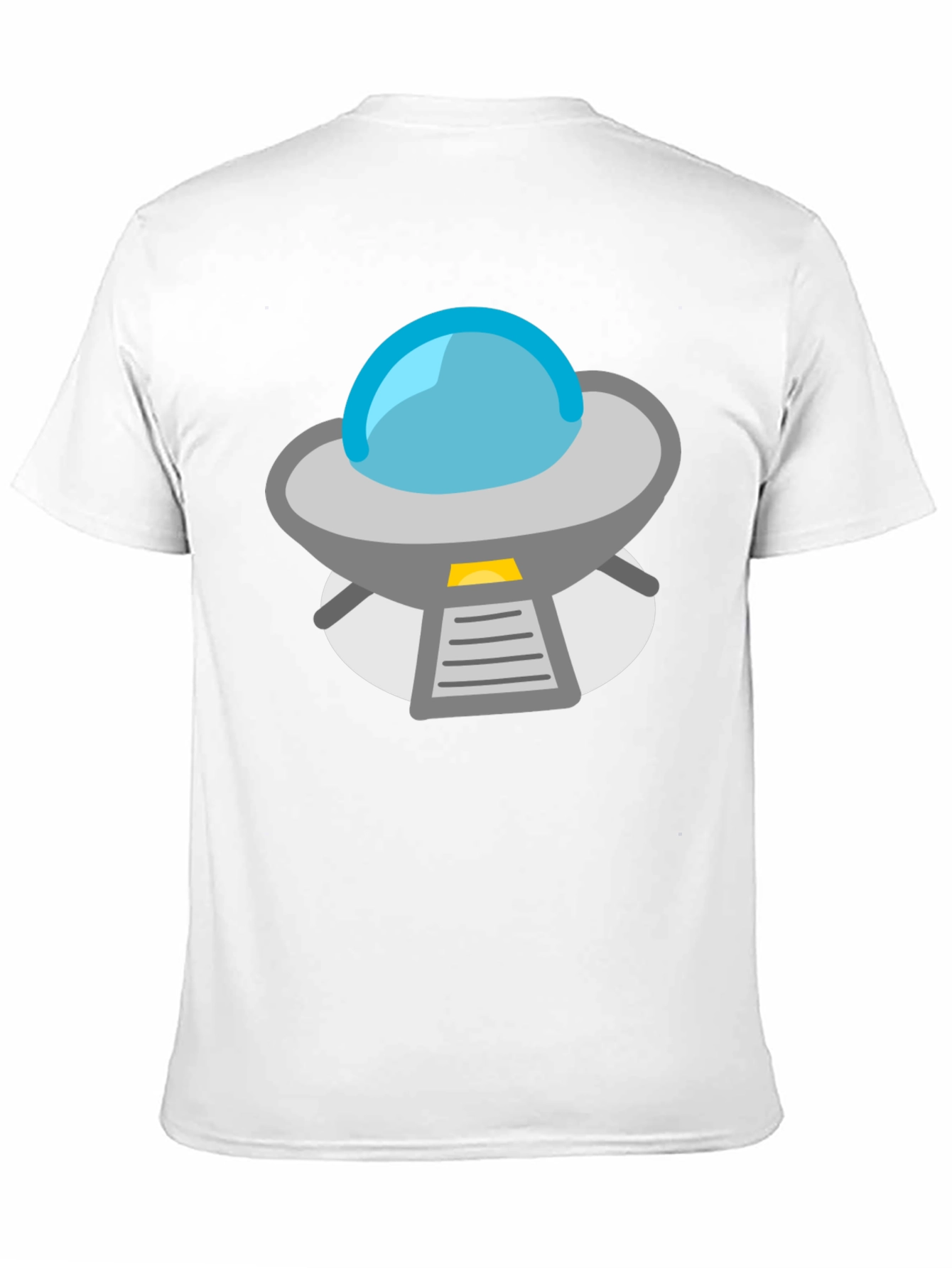 UFO Graphic T-Shirt - Black Short Sleeve Casual