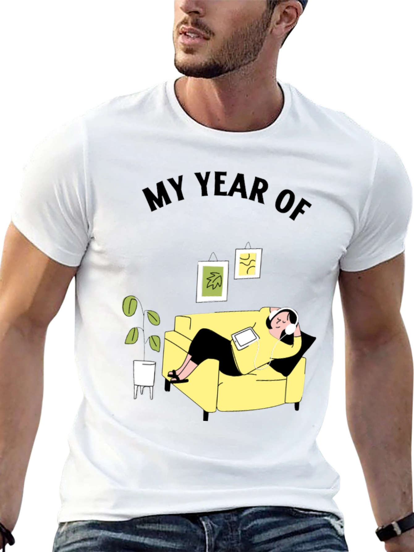 My Year Of Chill Black Graphic T-Shirt