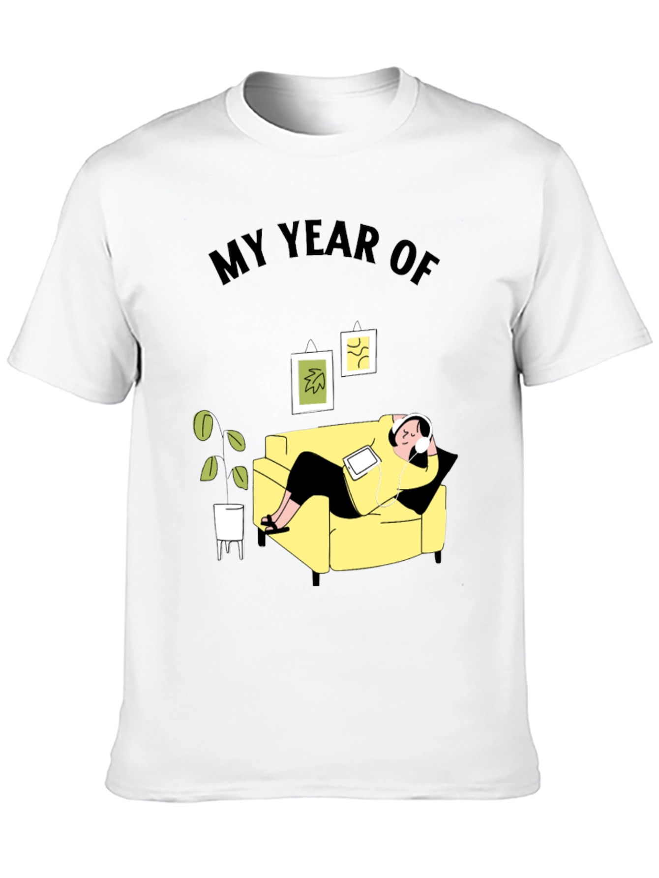 My Year Of Chill Black Graphic T-Shirt