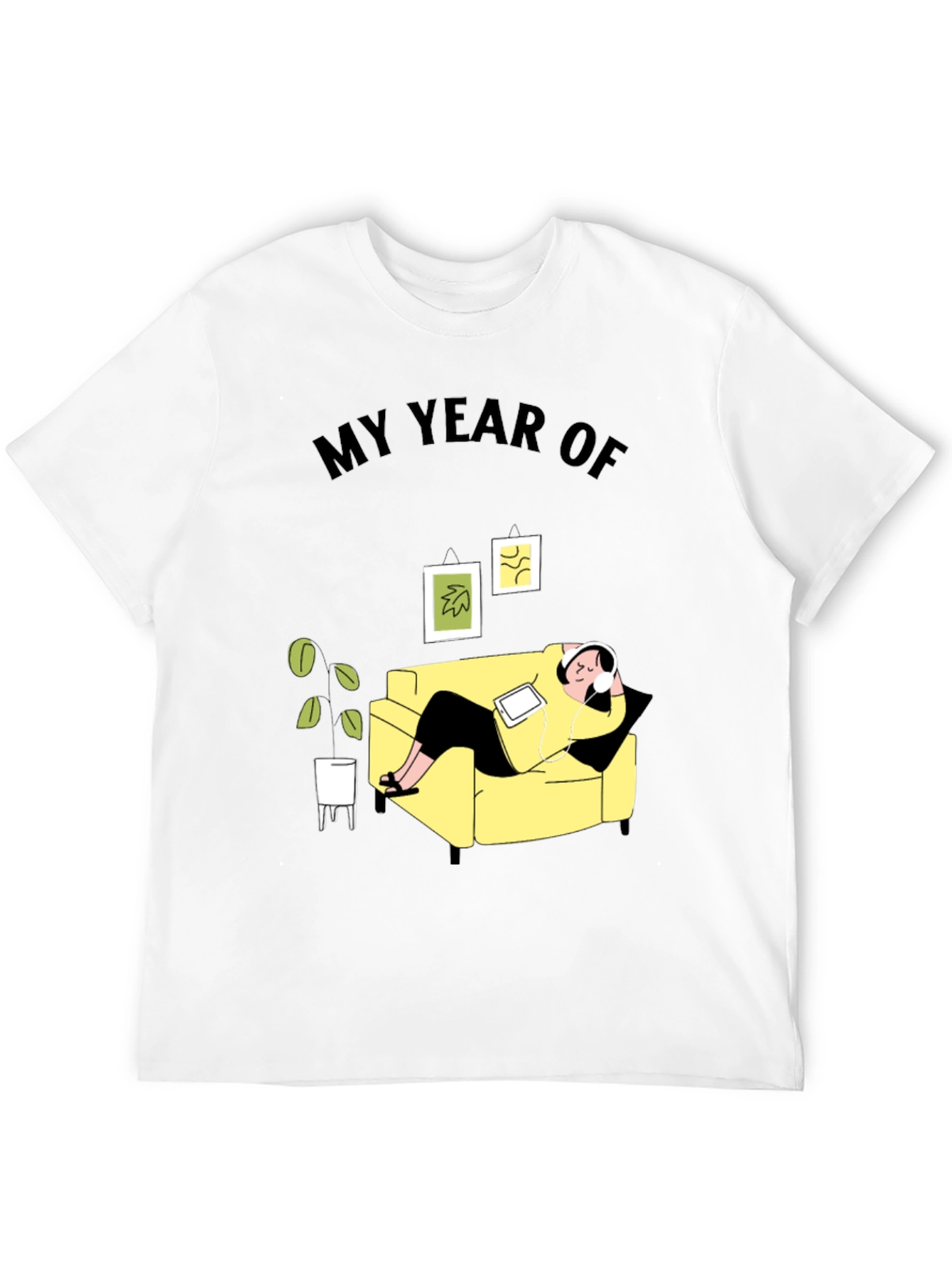 My Year Of Chill Black Graphic T-Shirt