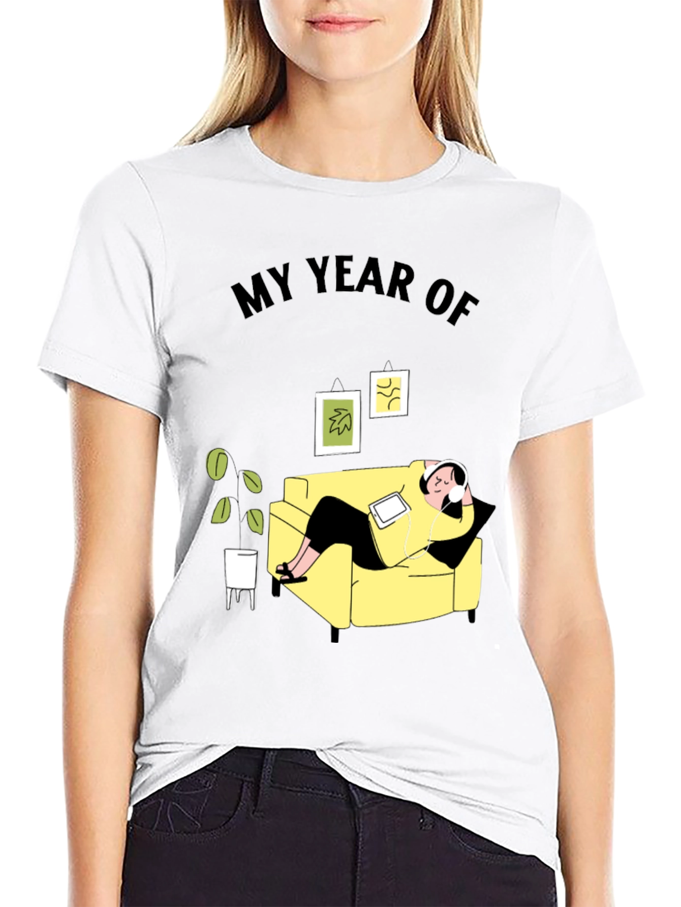 My Year Of Chill Black Graphic T-Shirt