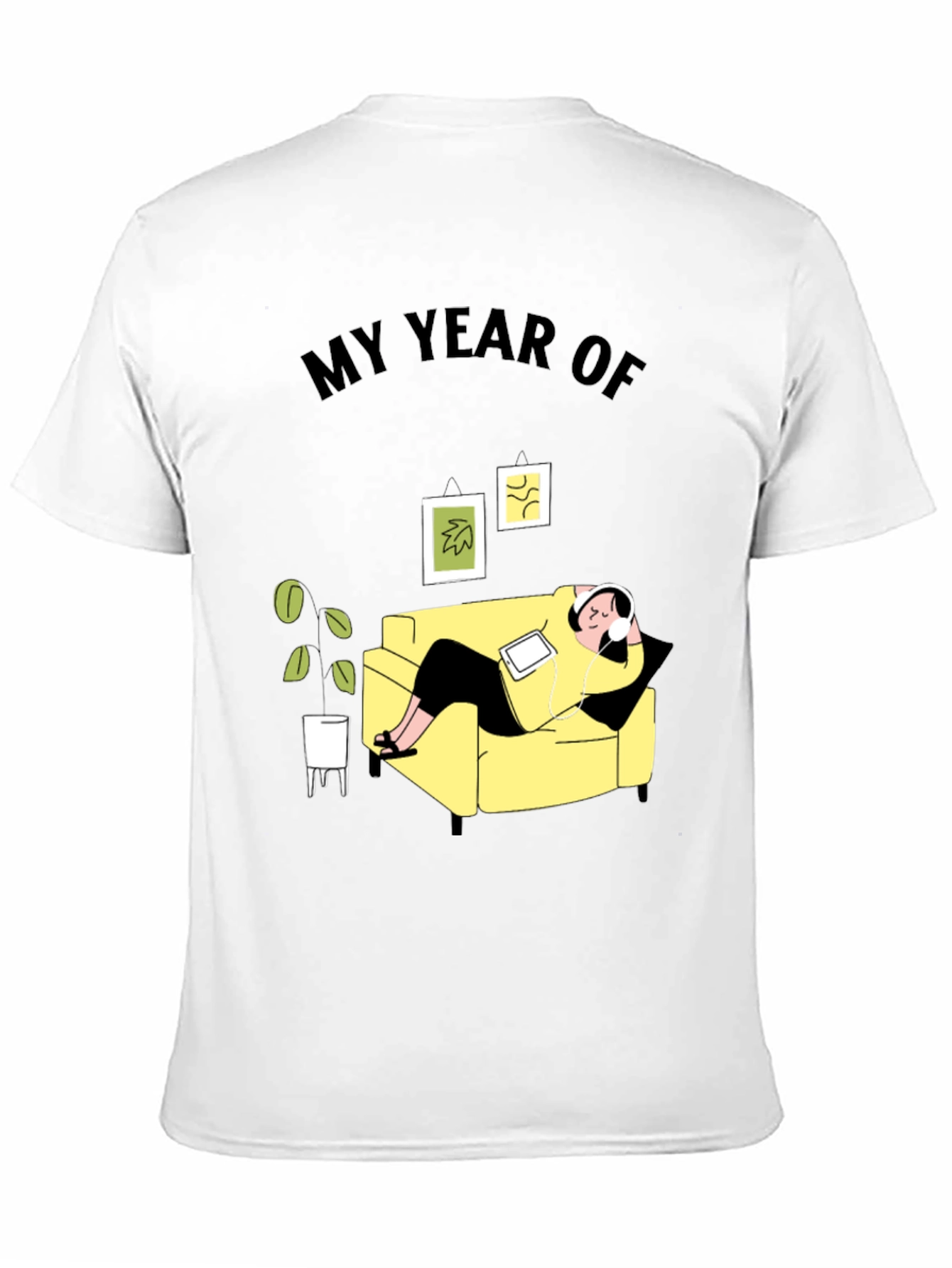 My Year Of Chill Black Graphic T-Shirt