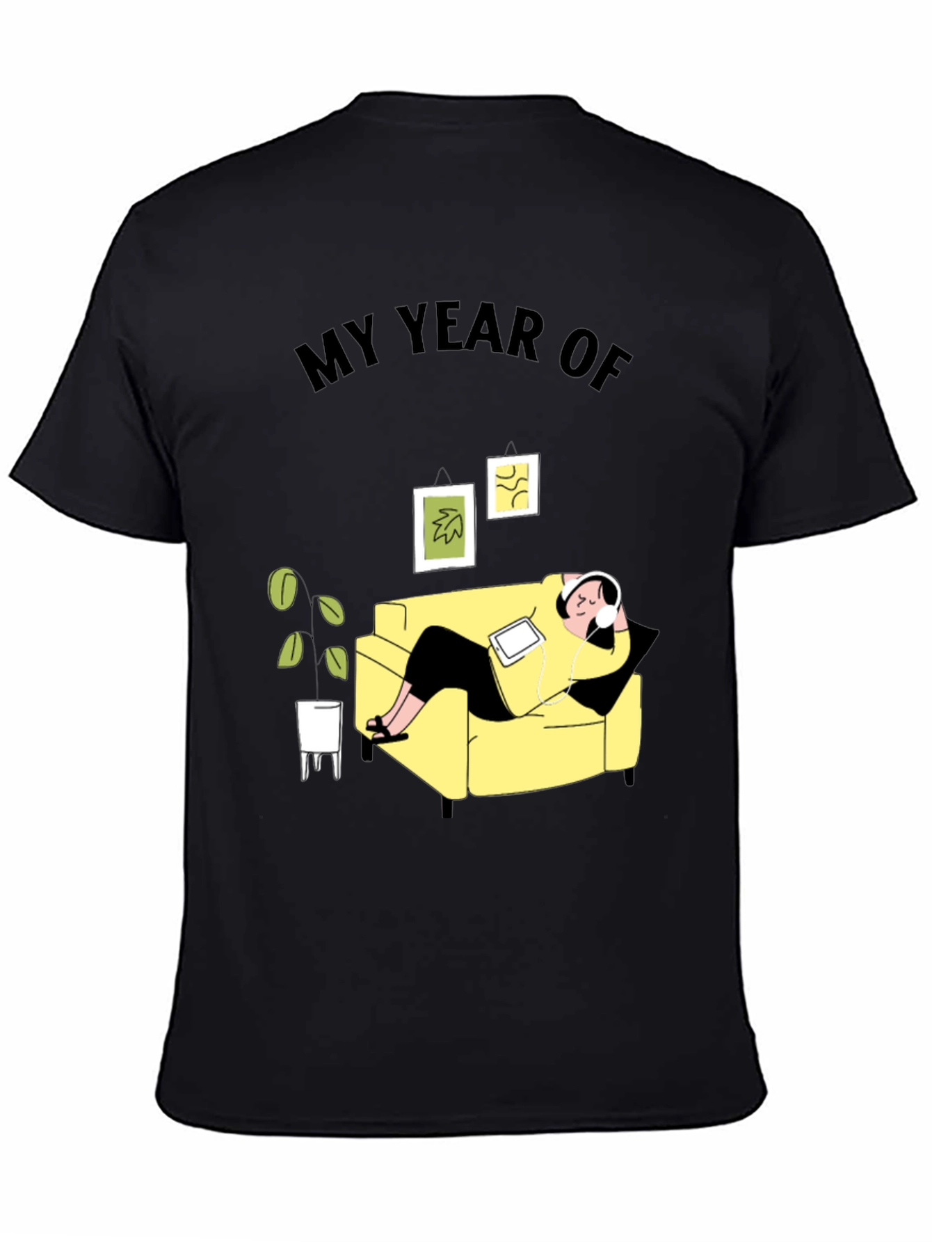 My Year Of Chill Black Graphic T-Shirt