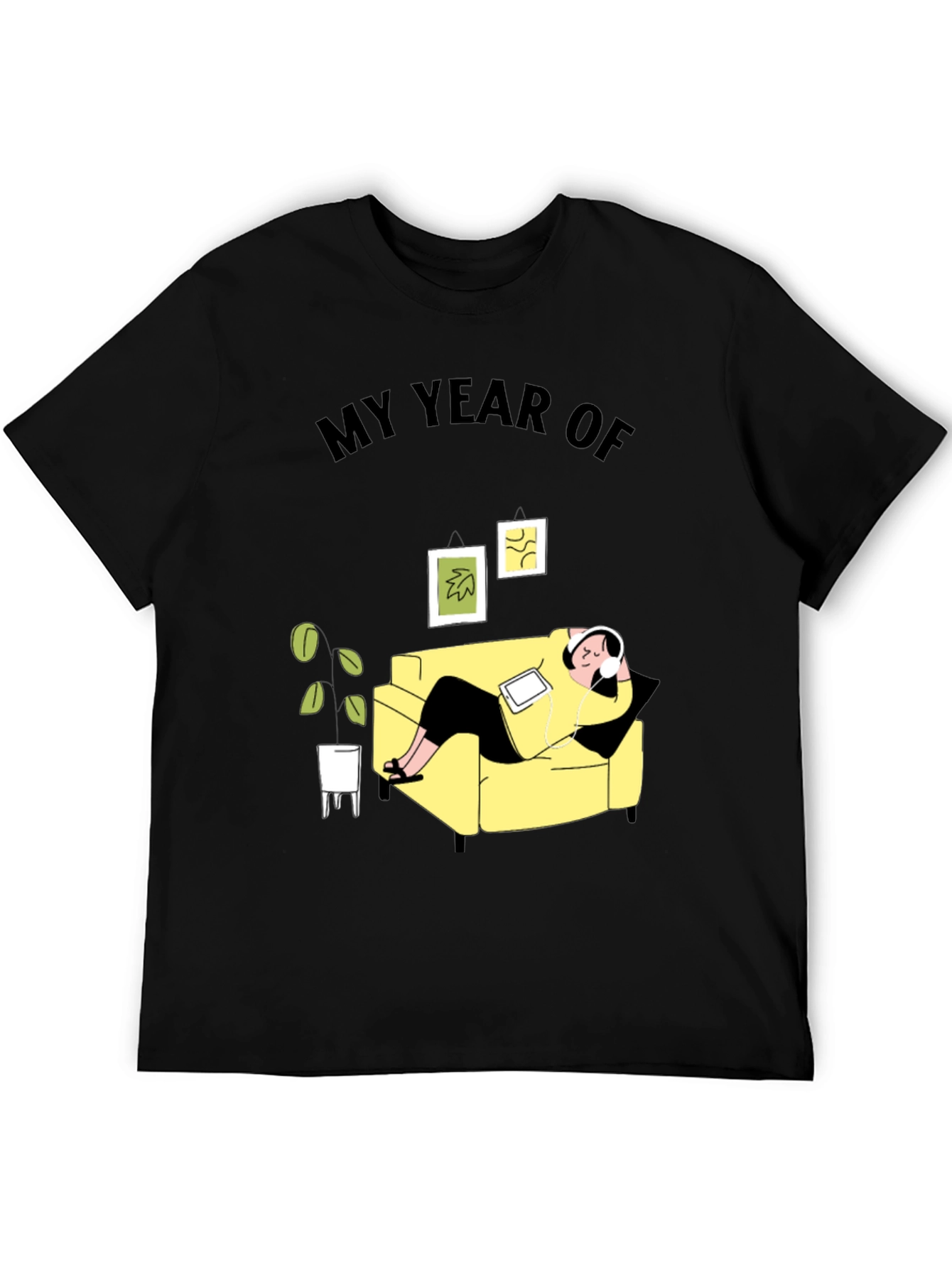 My Year Of Chill Black Graphic T-Shirt