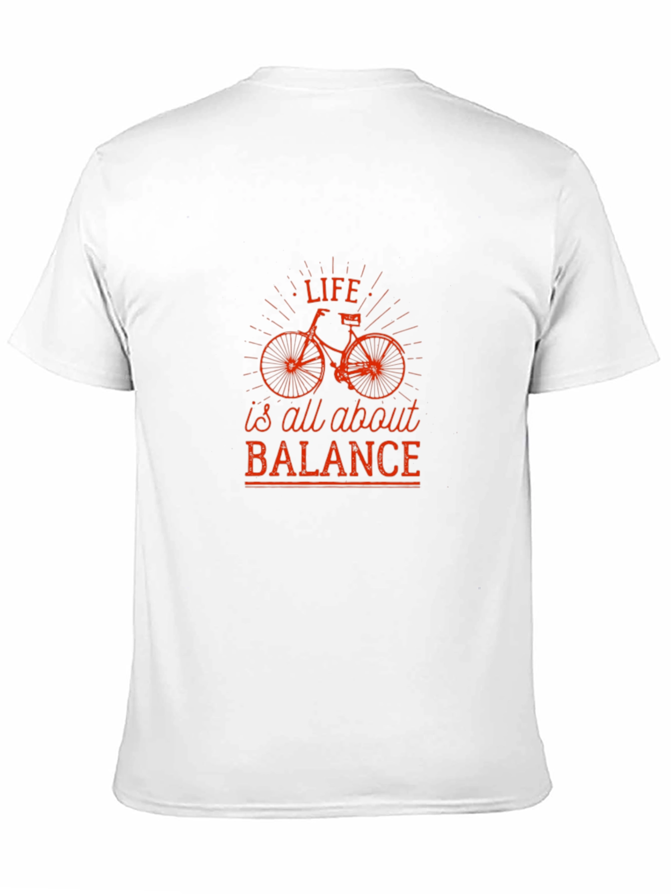 Life Balance Bicycle Graphic Tee - Black Cotton T-Shirt
