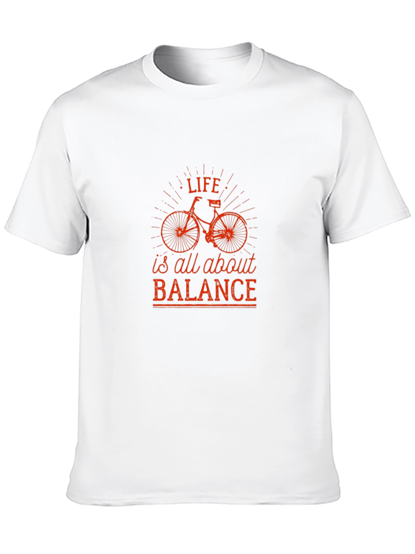 Life Balance Bicycle Graphic Tee - Black Cotton T-Shirt