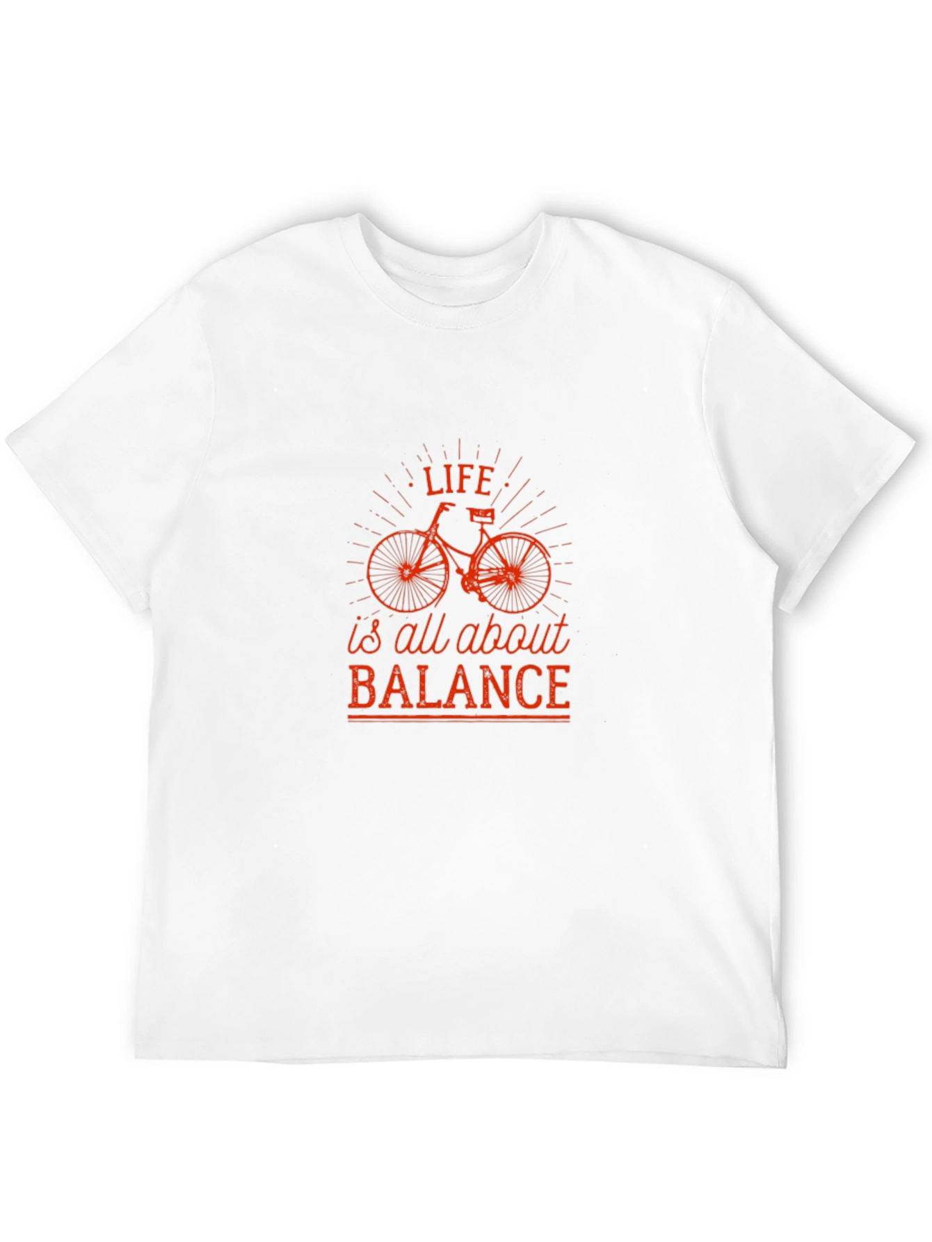 Life Balance Bicycle Graphic Tee - Black Cotton T-Shirt