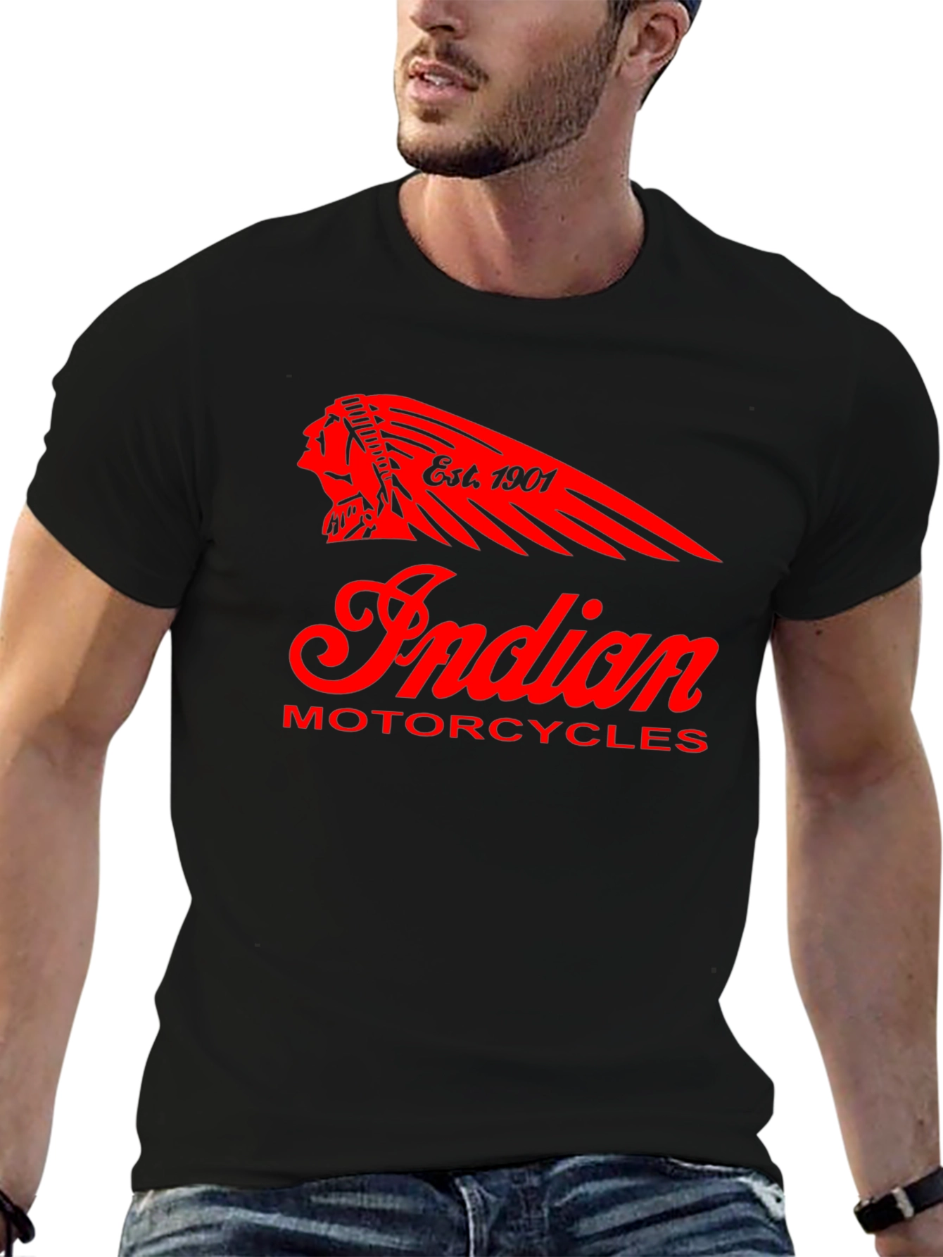 Indian Motorcycles Black Graphic Tee