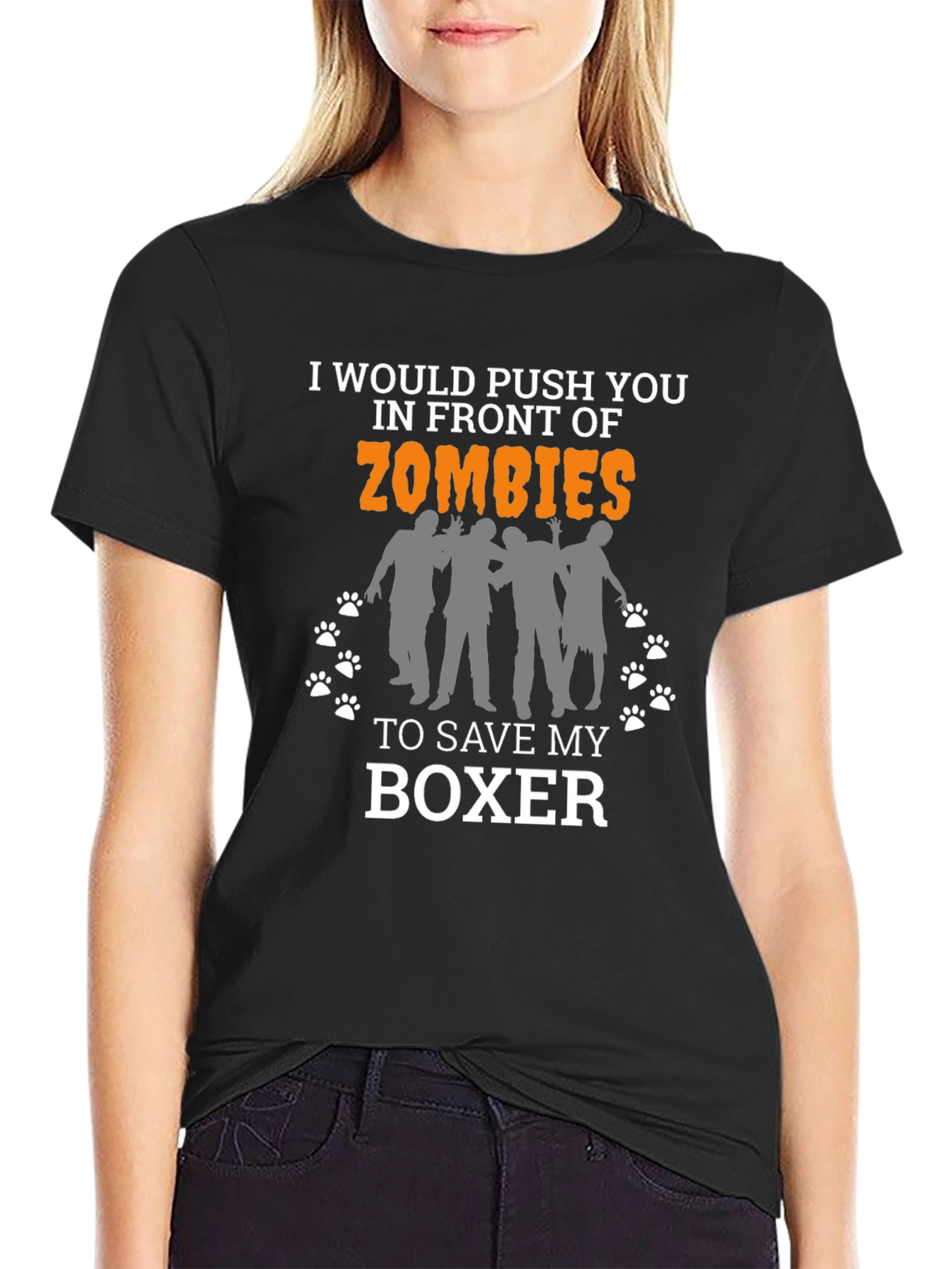 Zombie Boxer Dog Lover T-Shirt - Funny Gift