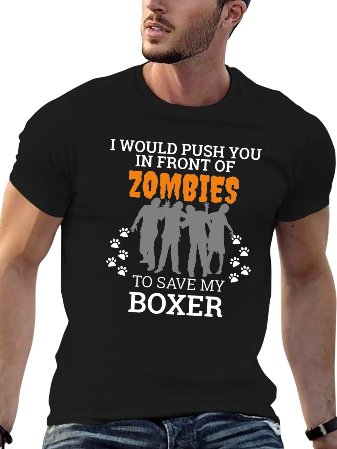 Zombie Boxer Dog Lover T-Shirt - Funny Gift