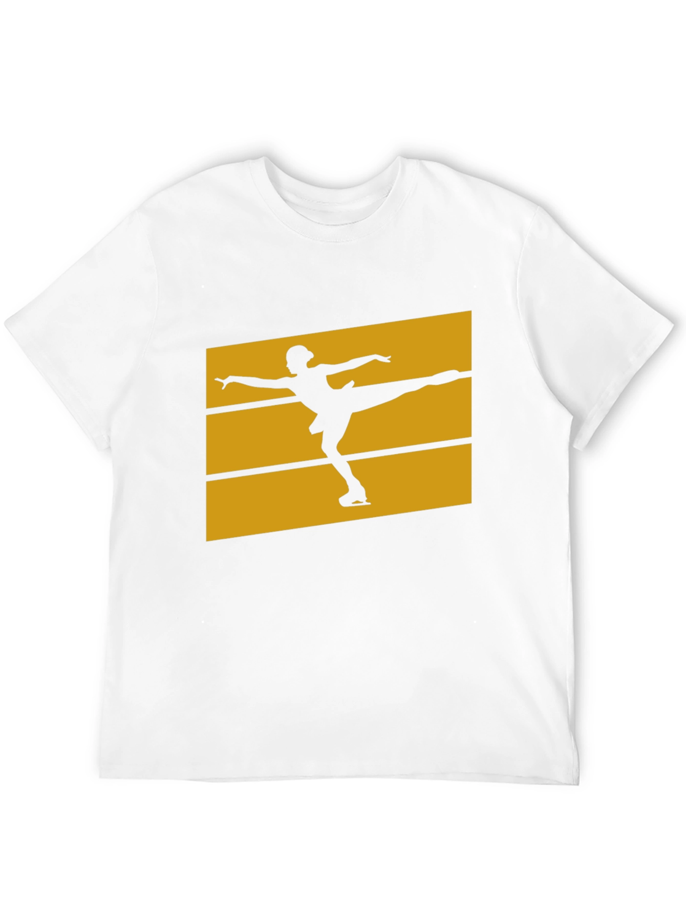 Figure Skating Graphic Tee - Black Cotton T-Shirt
