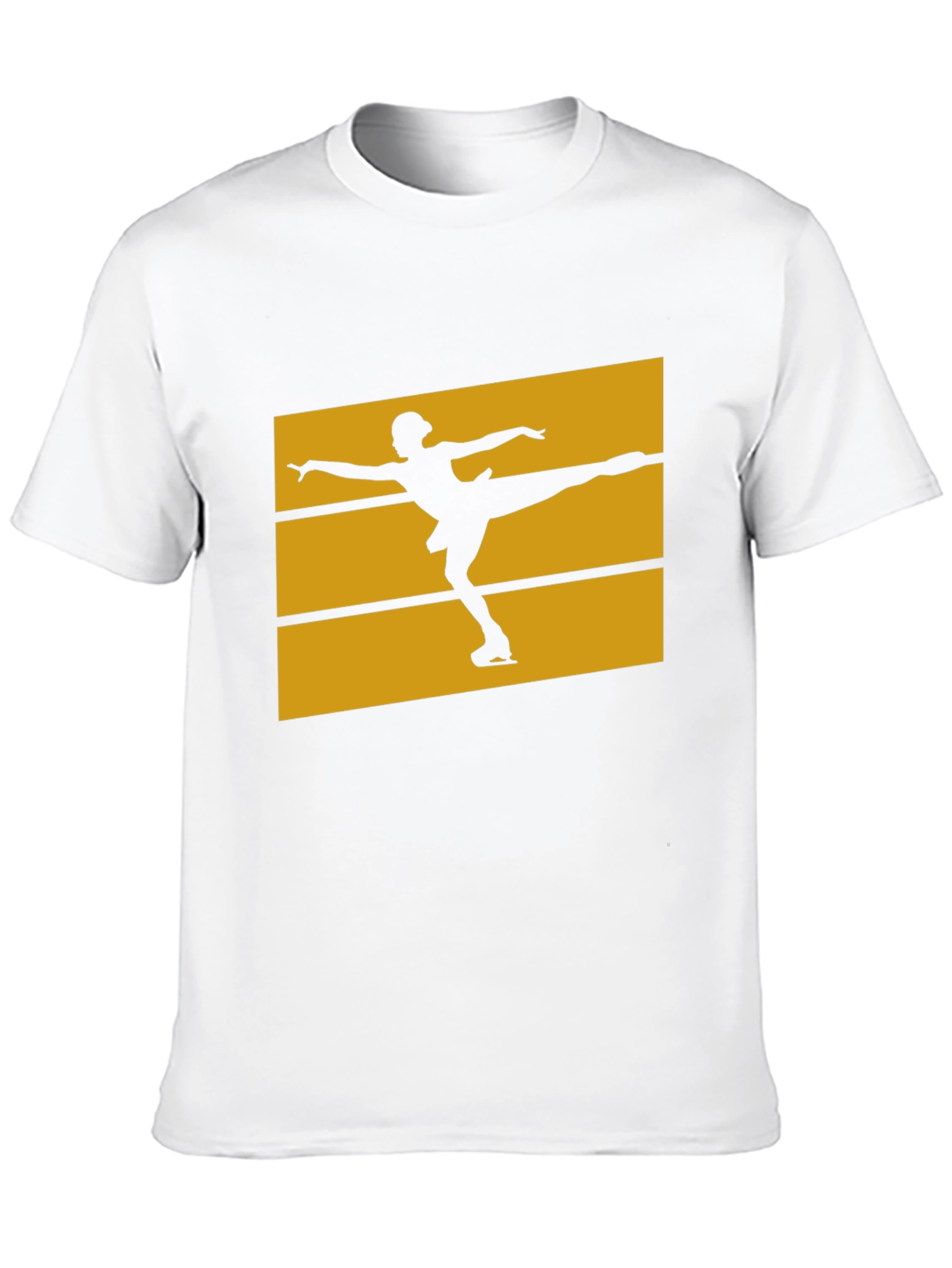 Figure Skating Graphic Tee - Black Cotton T-Shirt