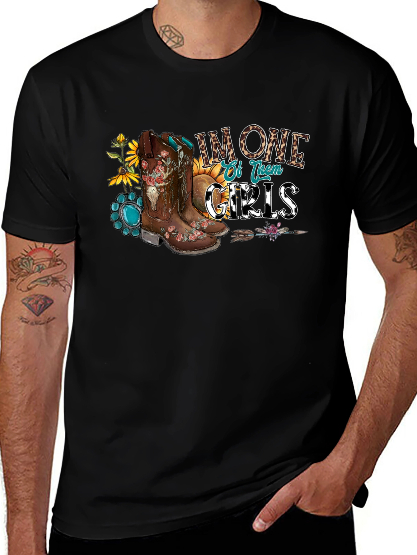 Country Girl Boots Graphic T-Shirt