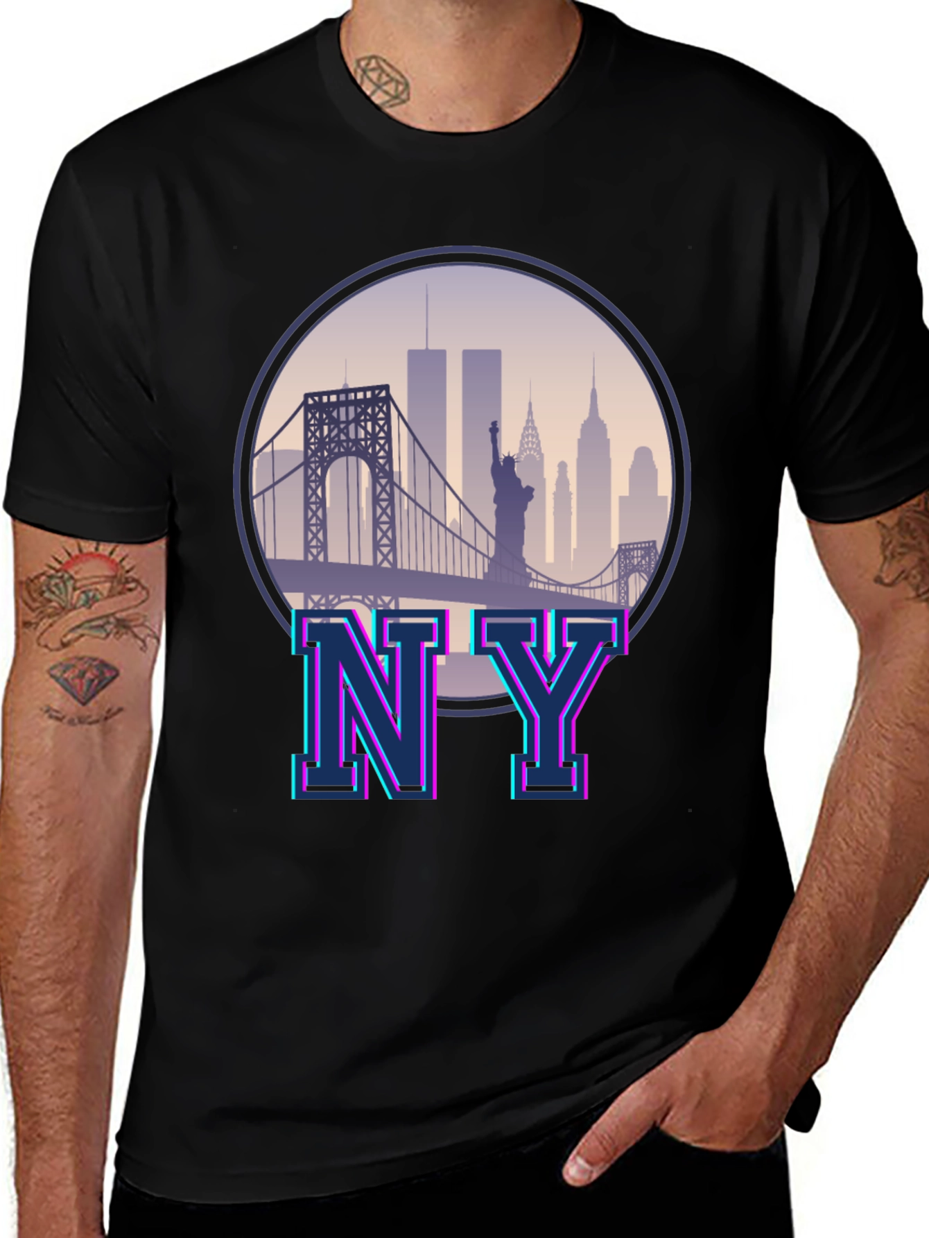 Retro NY Skyline Graphic Tee - Unisex T-Shirt