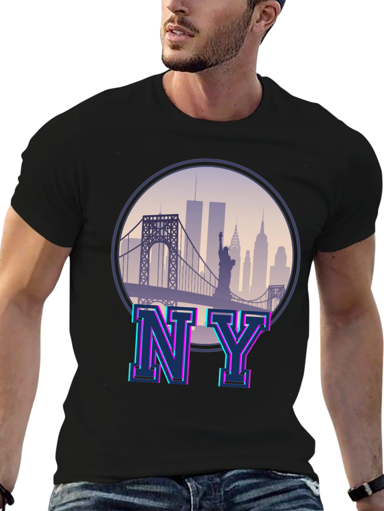 Retro NY Skyline Graphic Tee - Unisex T-Shirt