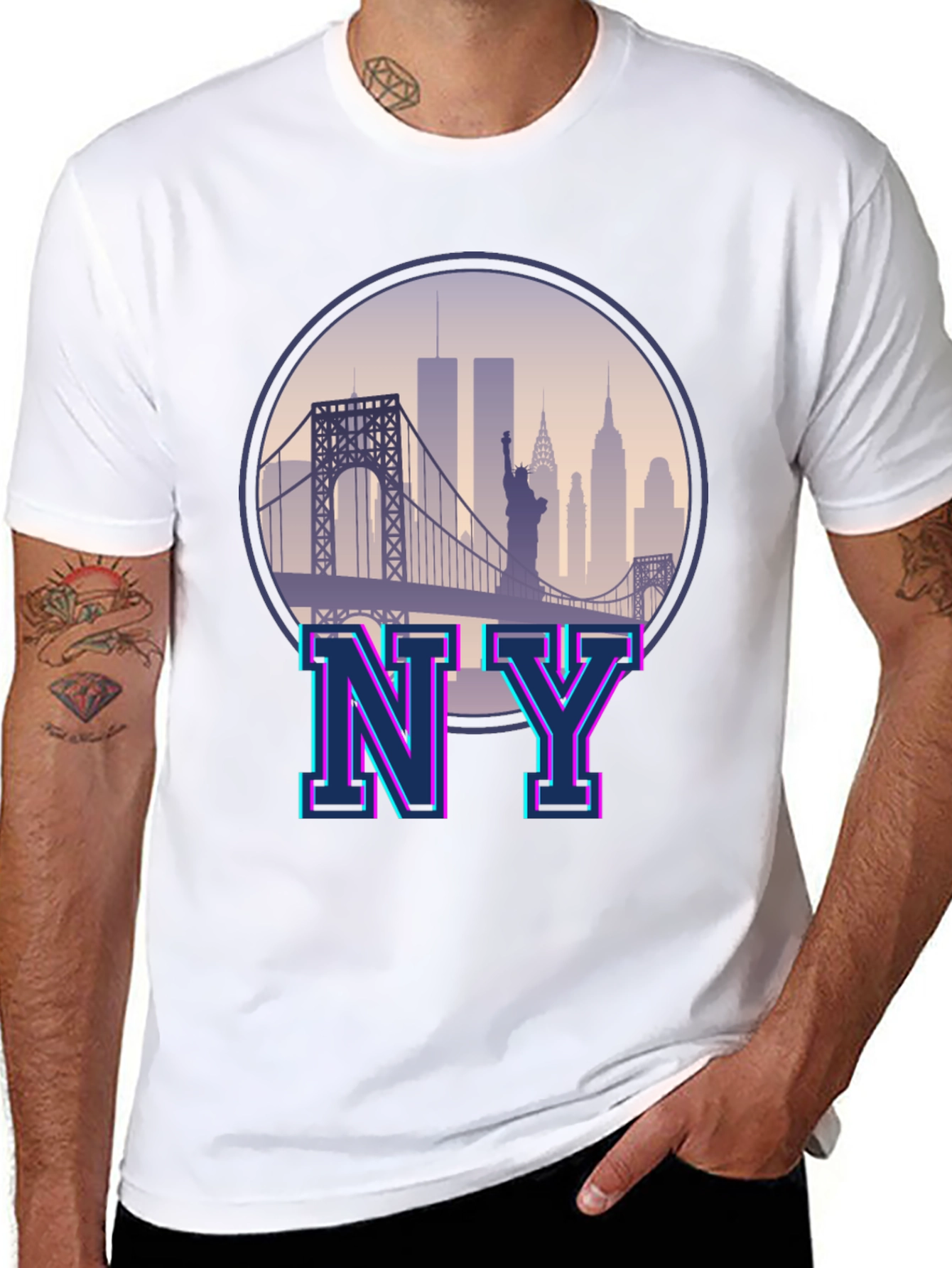 Retro NY Skyline Graphic Tee - Unisex T-Shirt