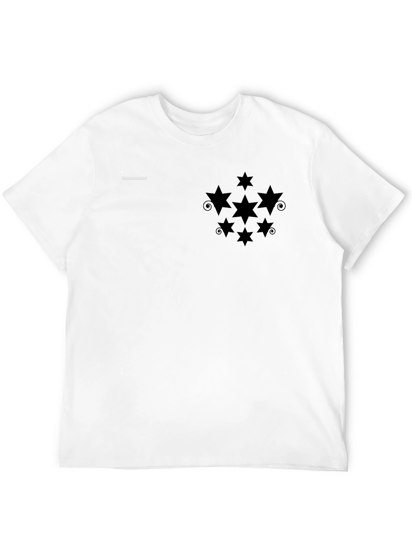 Modern Black Graphic Tee with Star Design