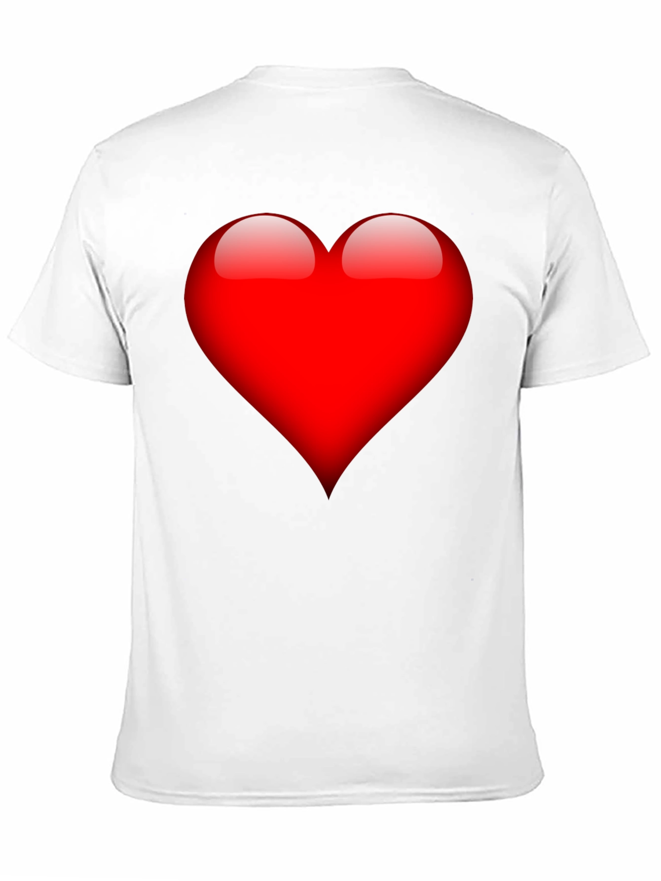 Bold Red Heart Graphic Black T-Shirt