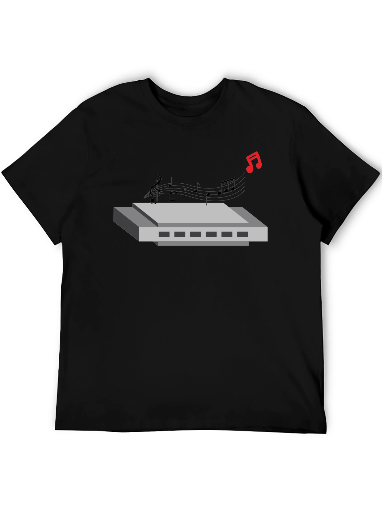 Harmonica Graphic Tee - Music Lovers T-Shirt