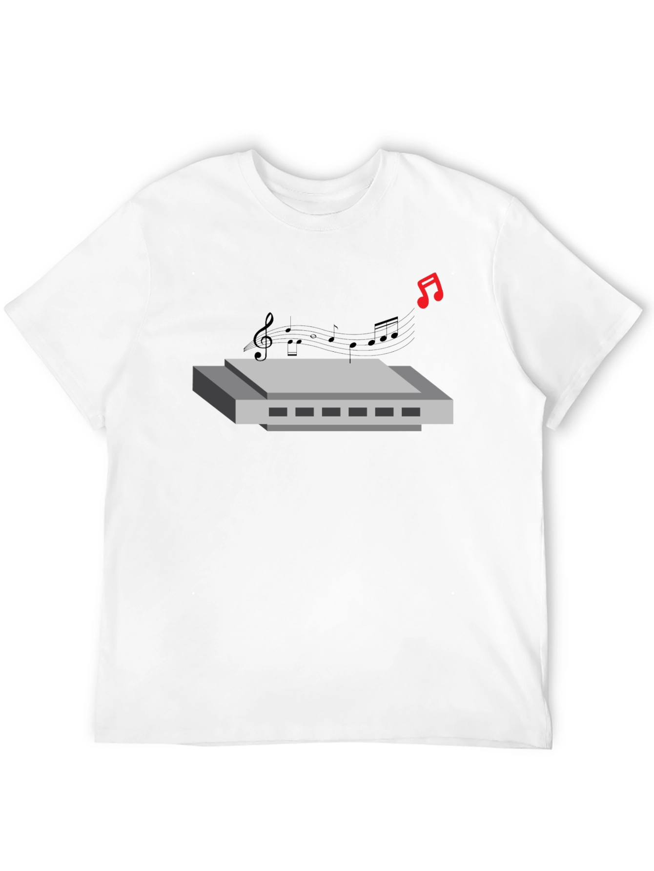 Harmonica Graphic Tee - Music Lovers T-Shirt