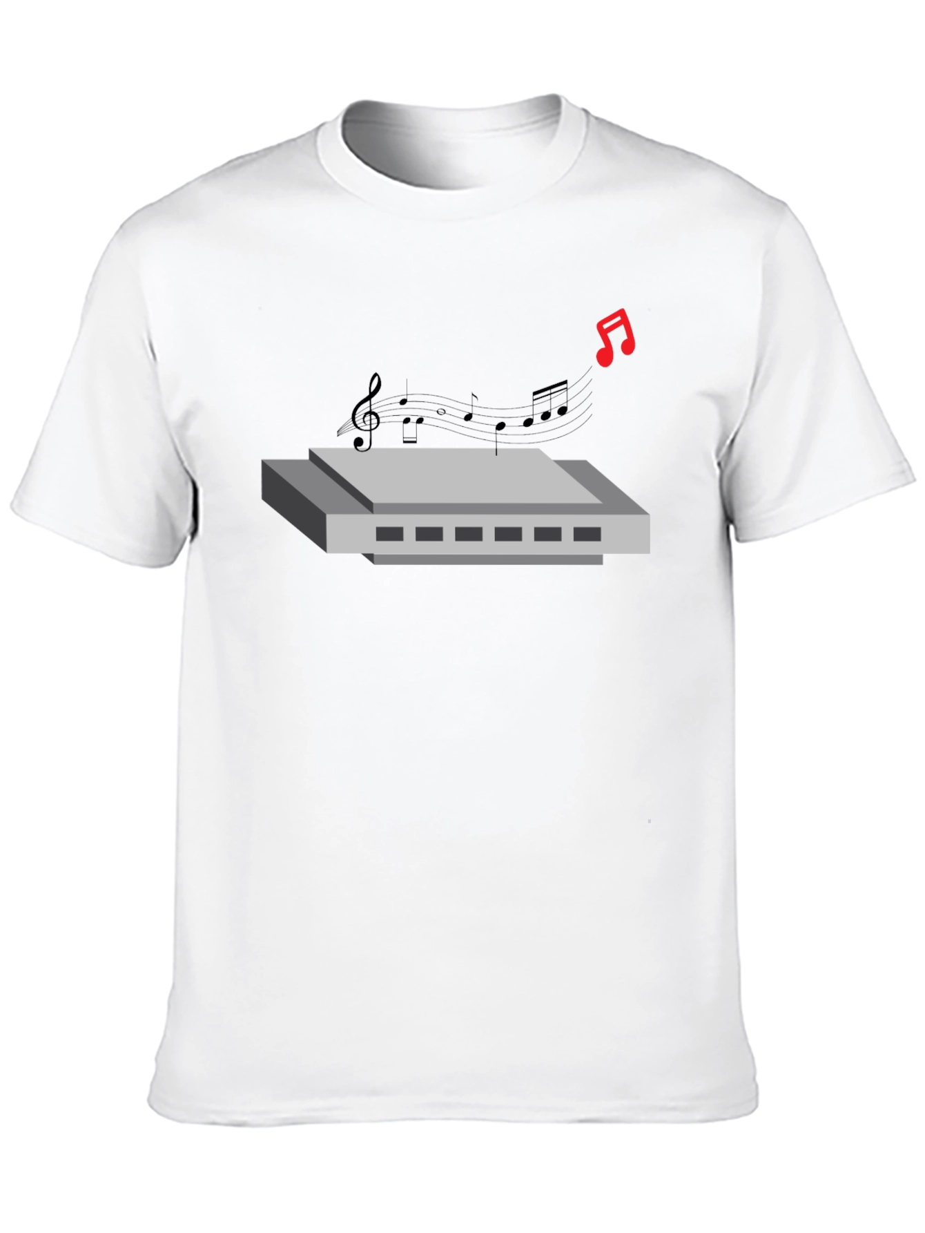Harmonica Graphic Tee - Music Lovers T-Shirt