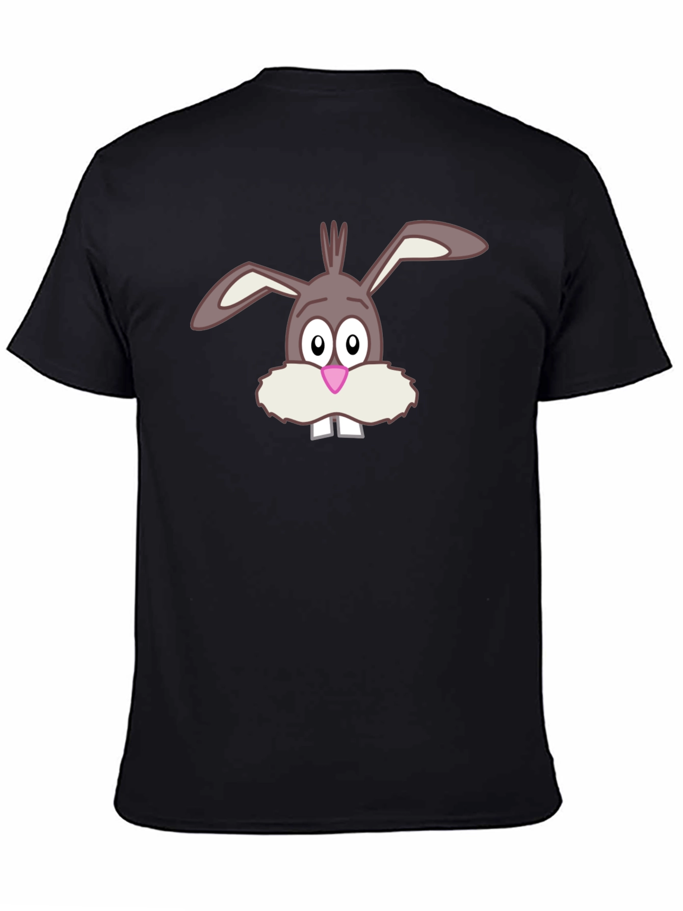 Funny Bunny Graphic Tee - Soft Cotton Black T-Shirt