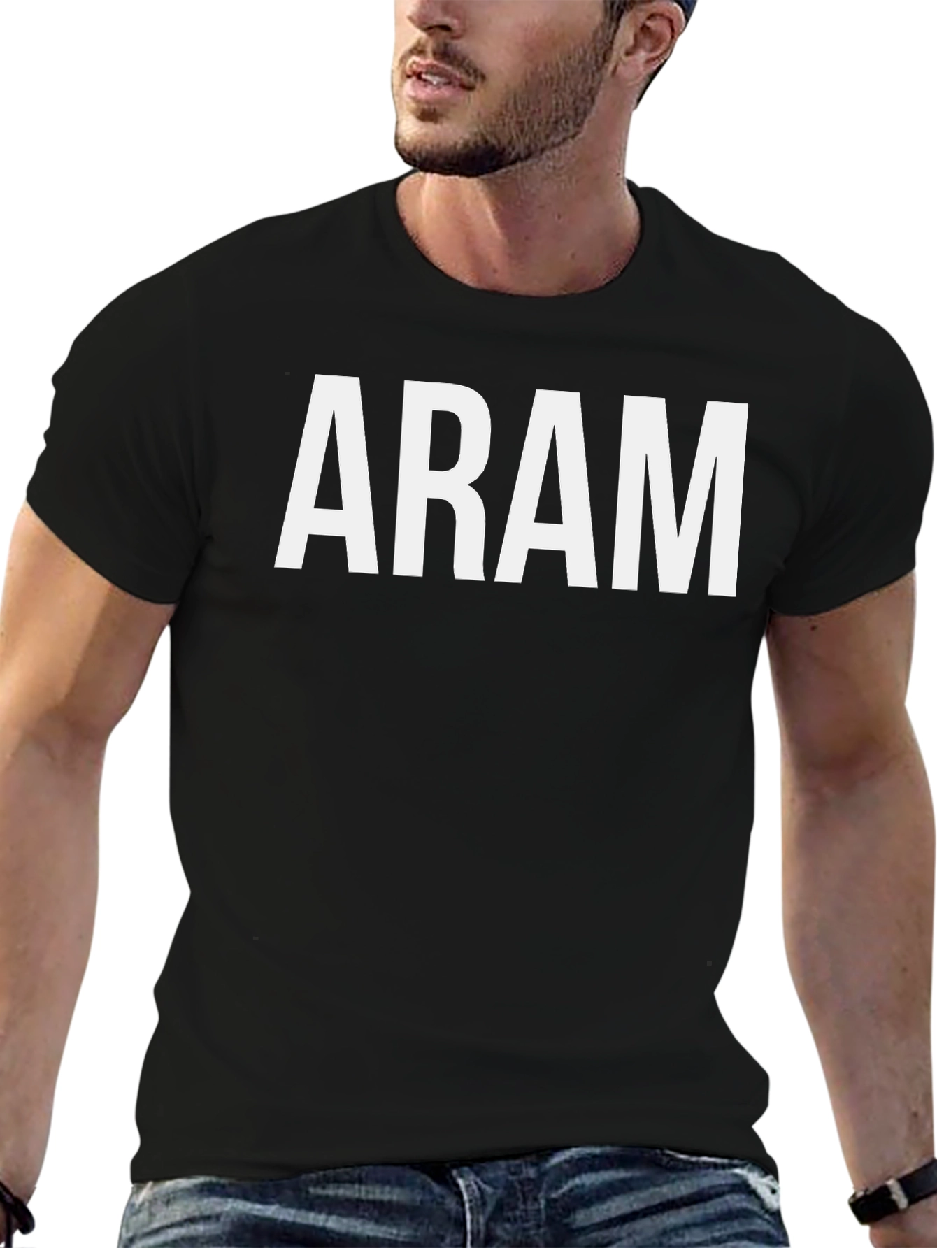 ARAM Graphic Tee - Classic Black Cotton T-Shirt