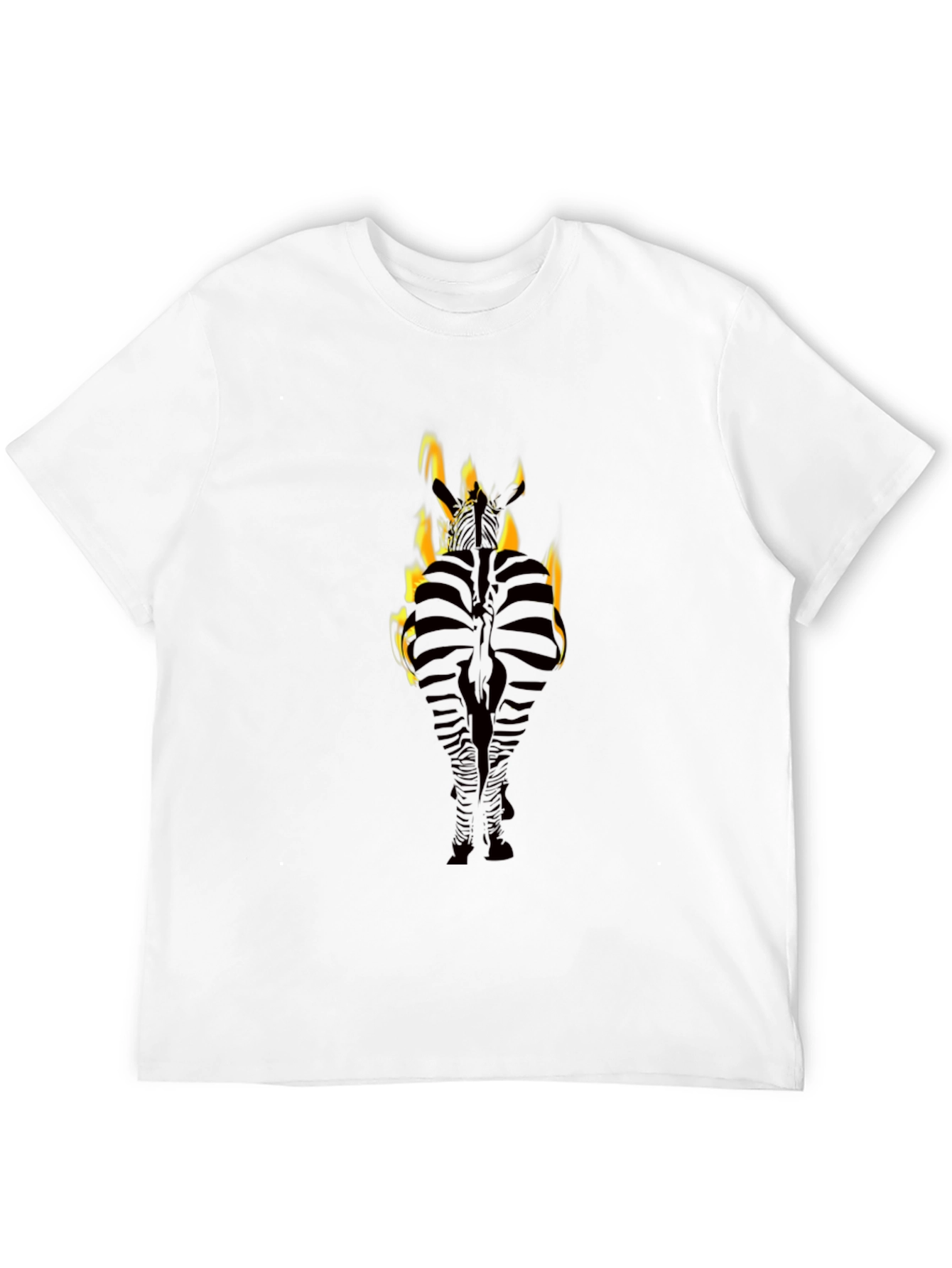 Flaming Zebra Black T-Shirt