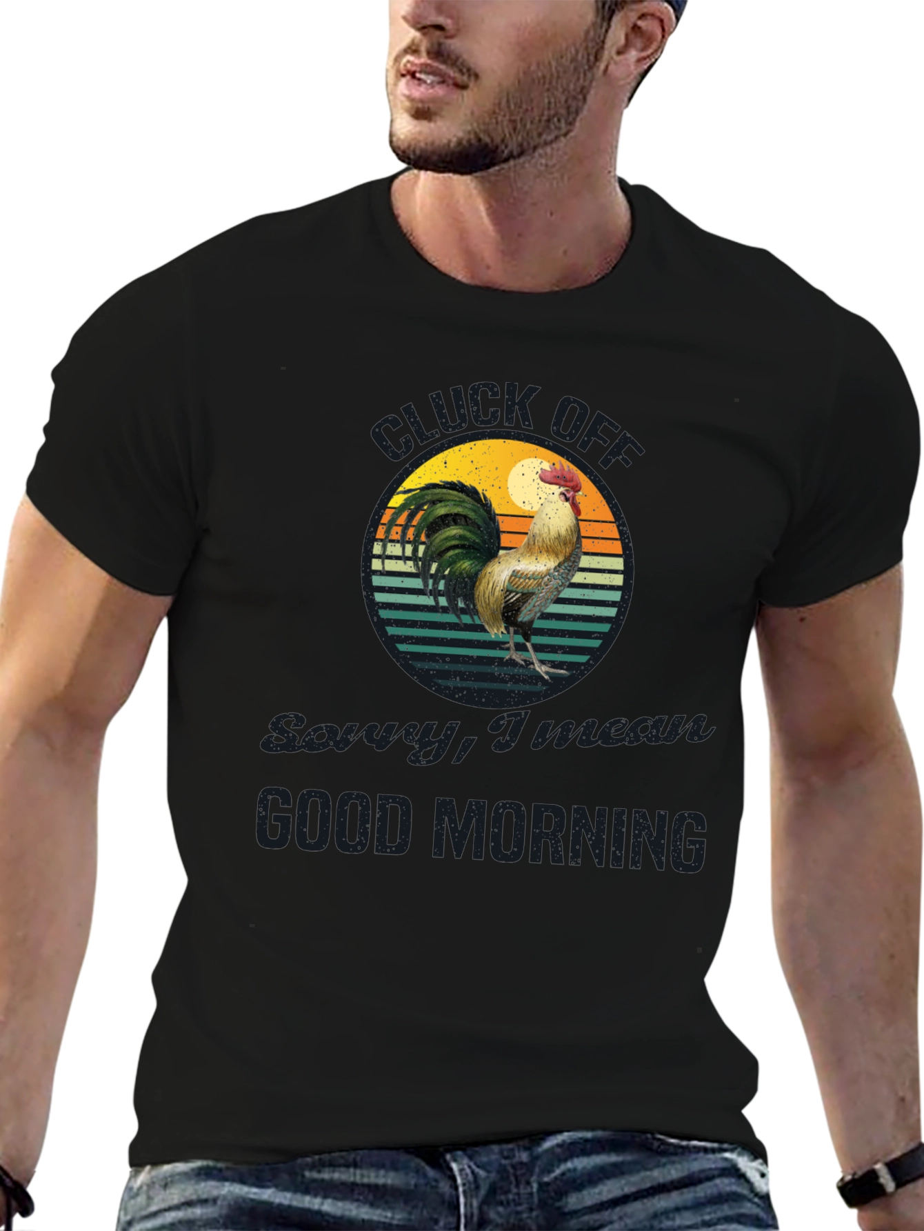 Funny Rooster Graphic T-Shirt