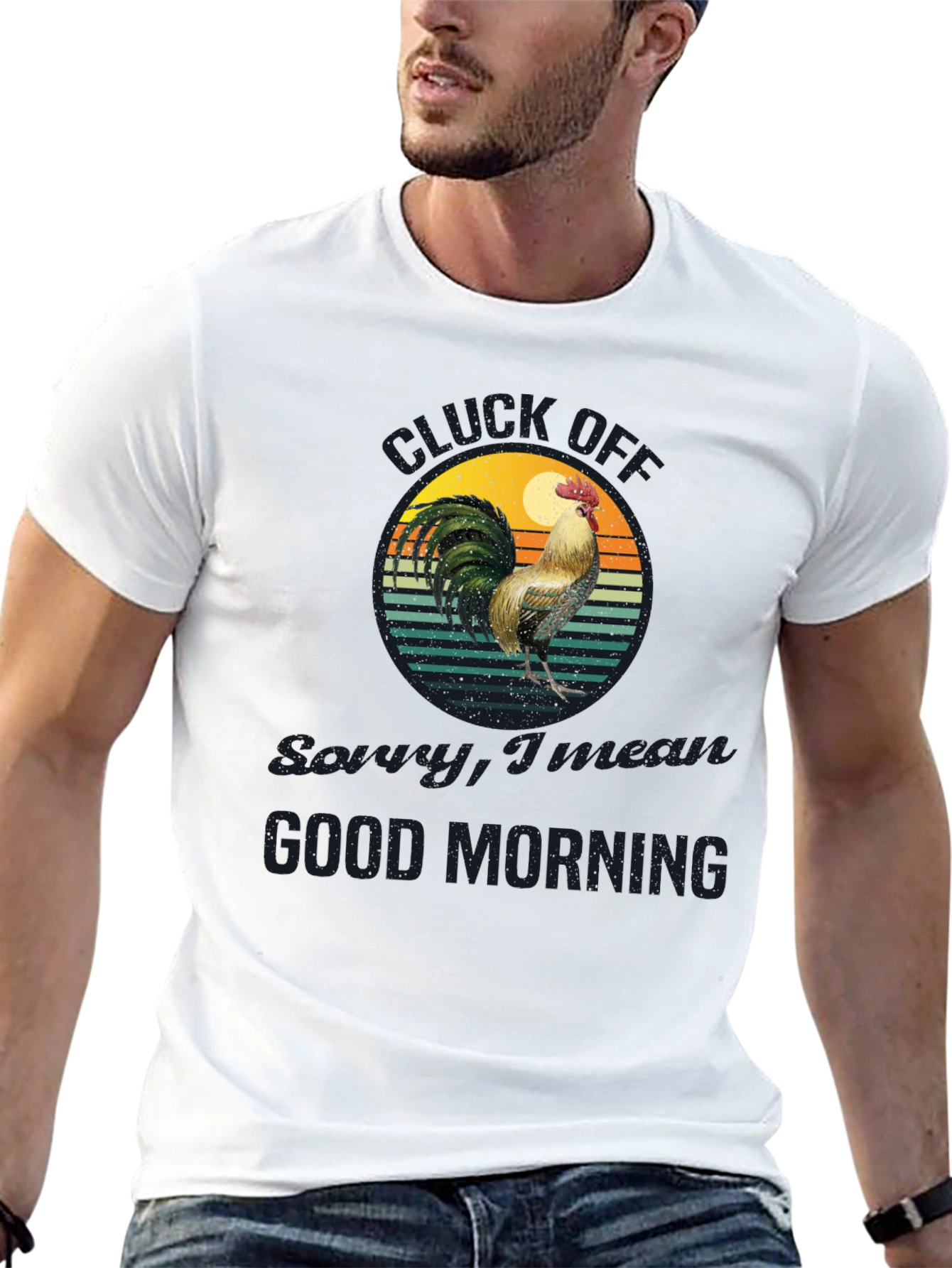Funny Rooster Graphic T-Shirt