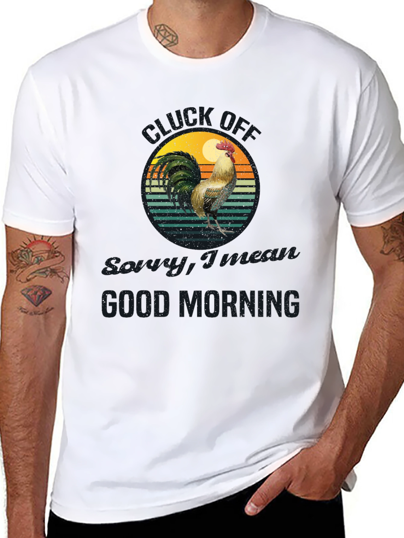 Funny Rooster Graphic T-Shirt